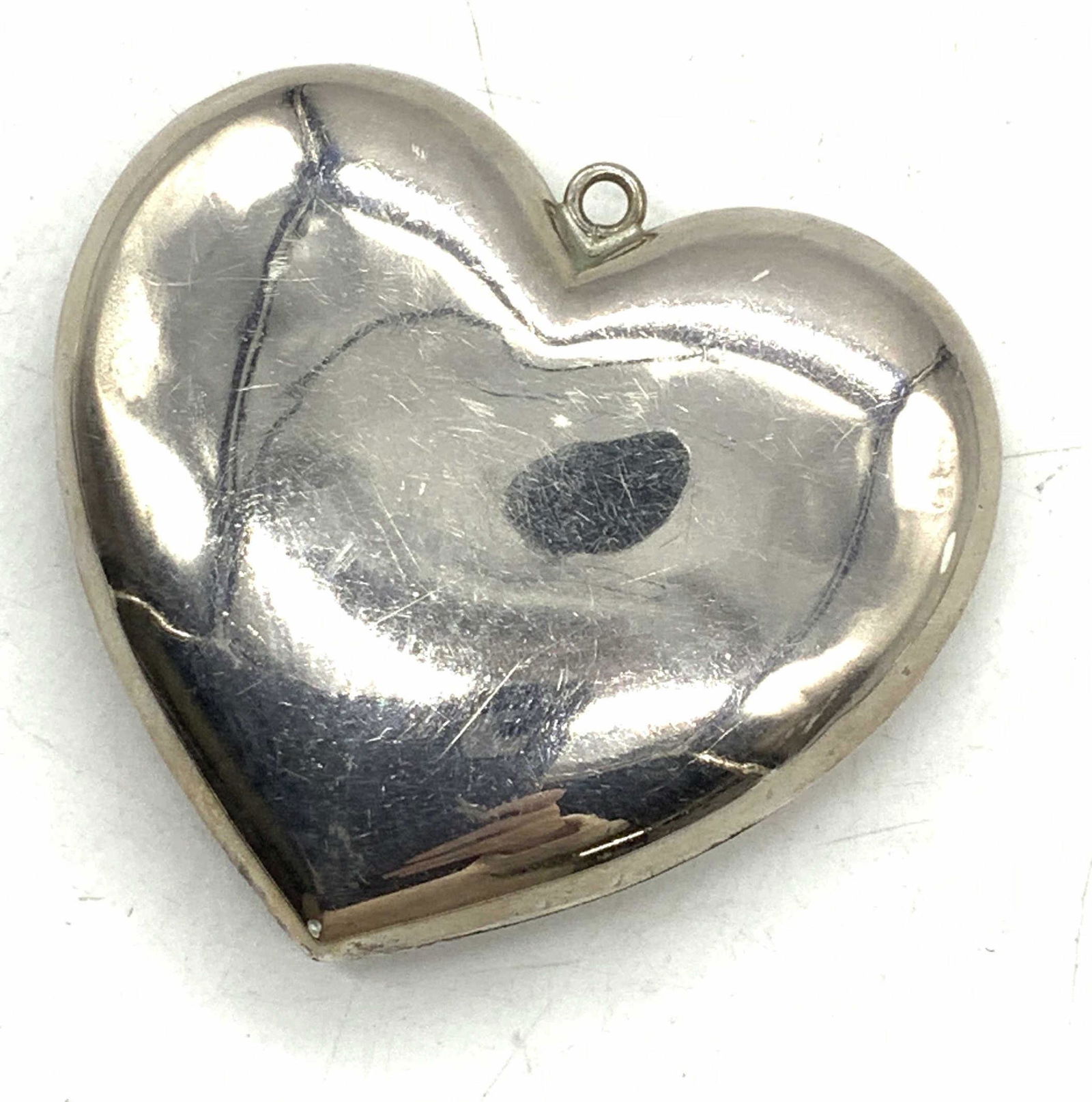 Oversized Sterling Silver Heart Pendant (1 of 7)