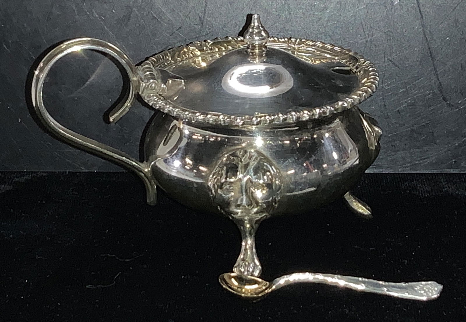 Tiffany Sterling Spoon, Silver Plate Salt Cellar (1 of 10)