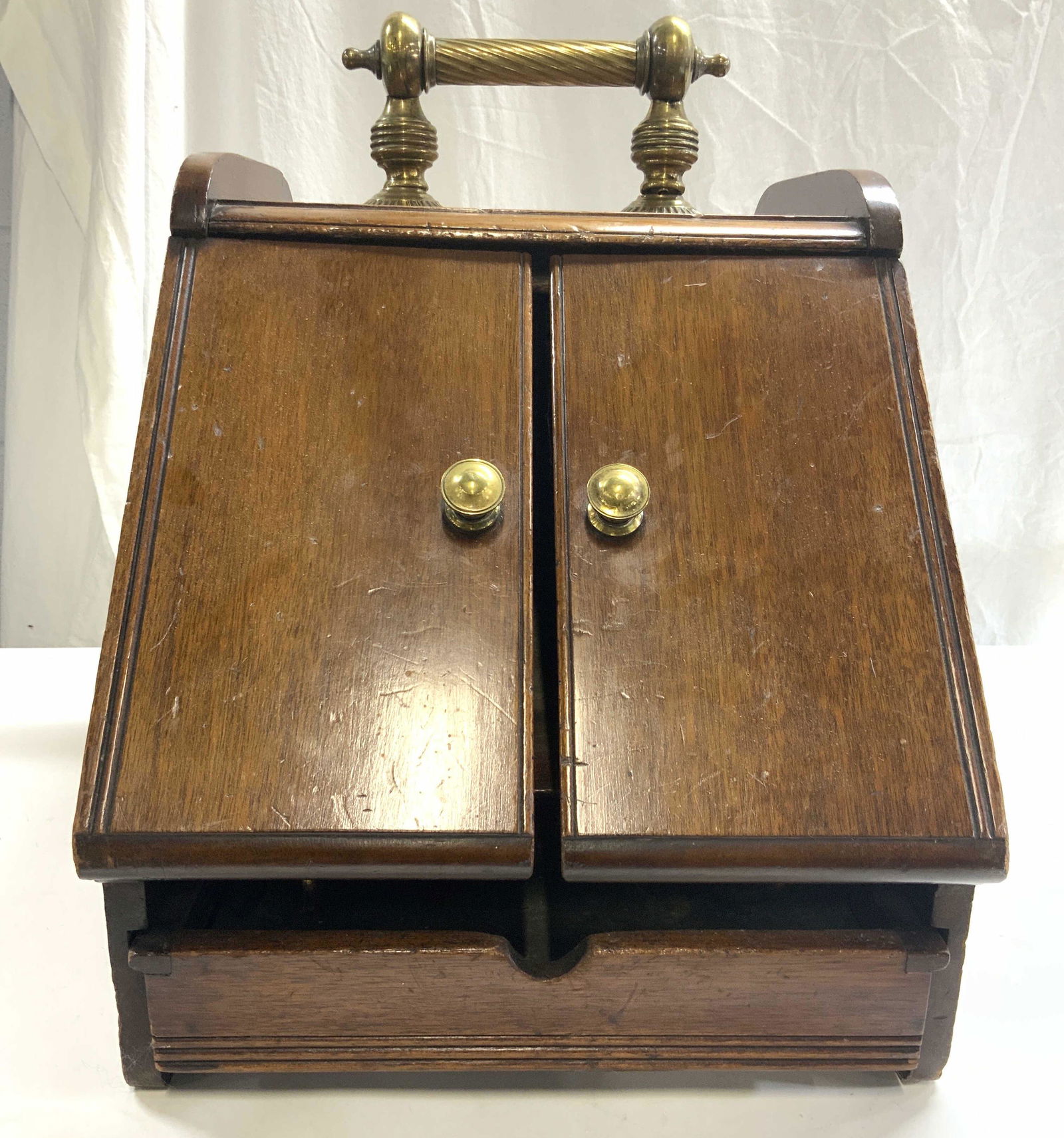 Vintage Wooden Fireplace Coal Hood Scuttle (1 of 9)