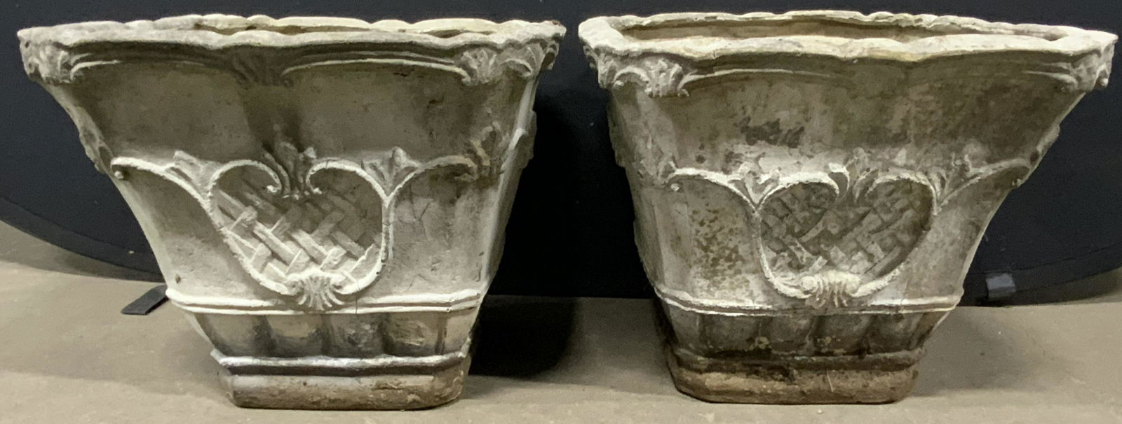 Pair Vintage Resinous Planters (1 of 9)