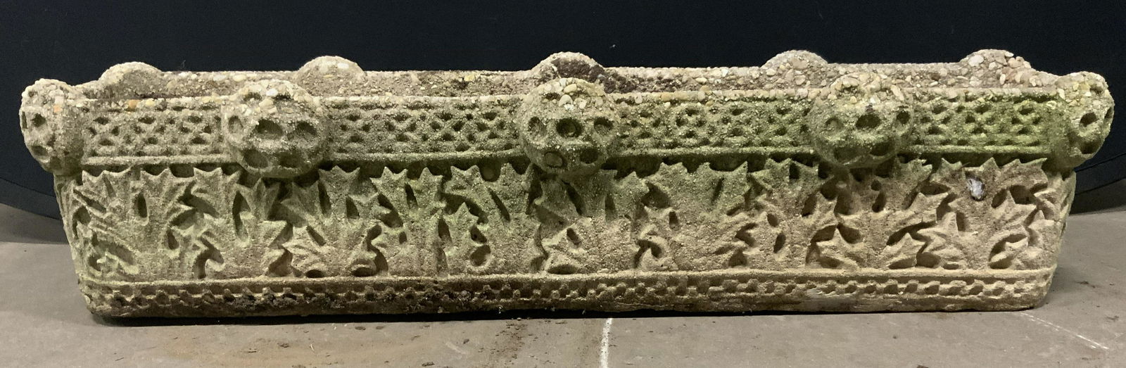 Vintage Gothic Cast Stone Planter (1 of 9)