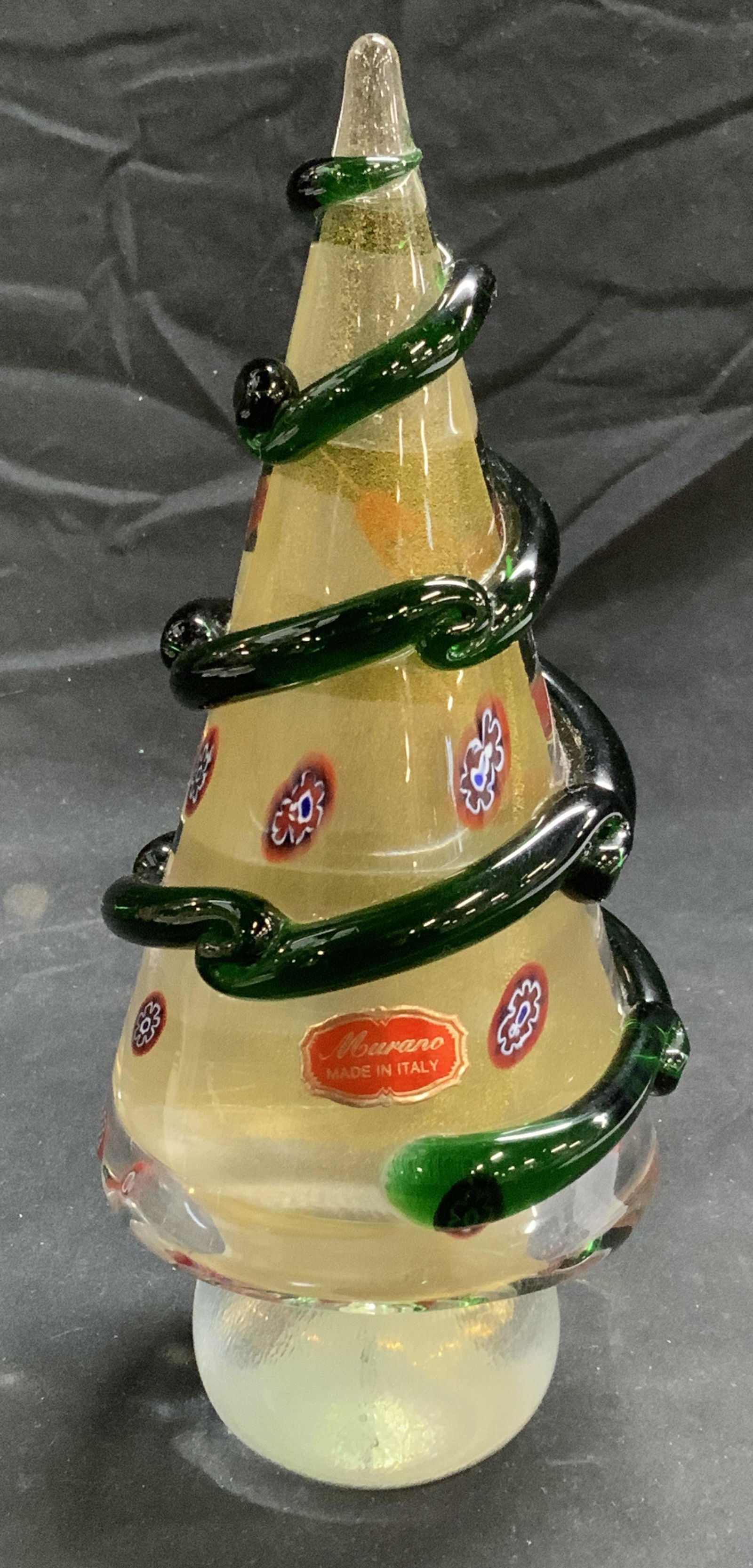 MURANO Millefiori Art Glass Christmas Tree (1 of 7)
