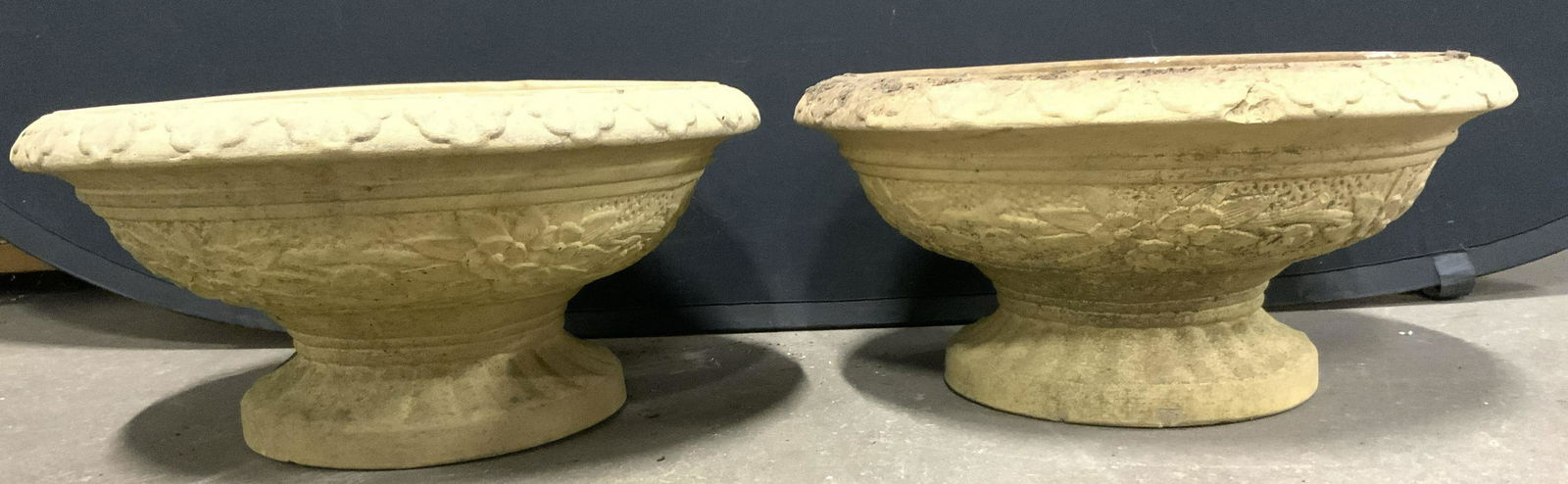 Pair Vintage Ceramic Floral Planters (1 of 8)