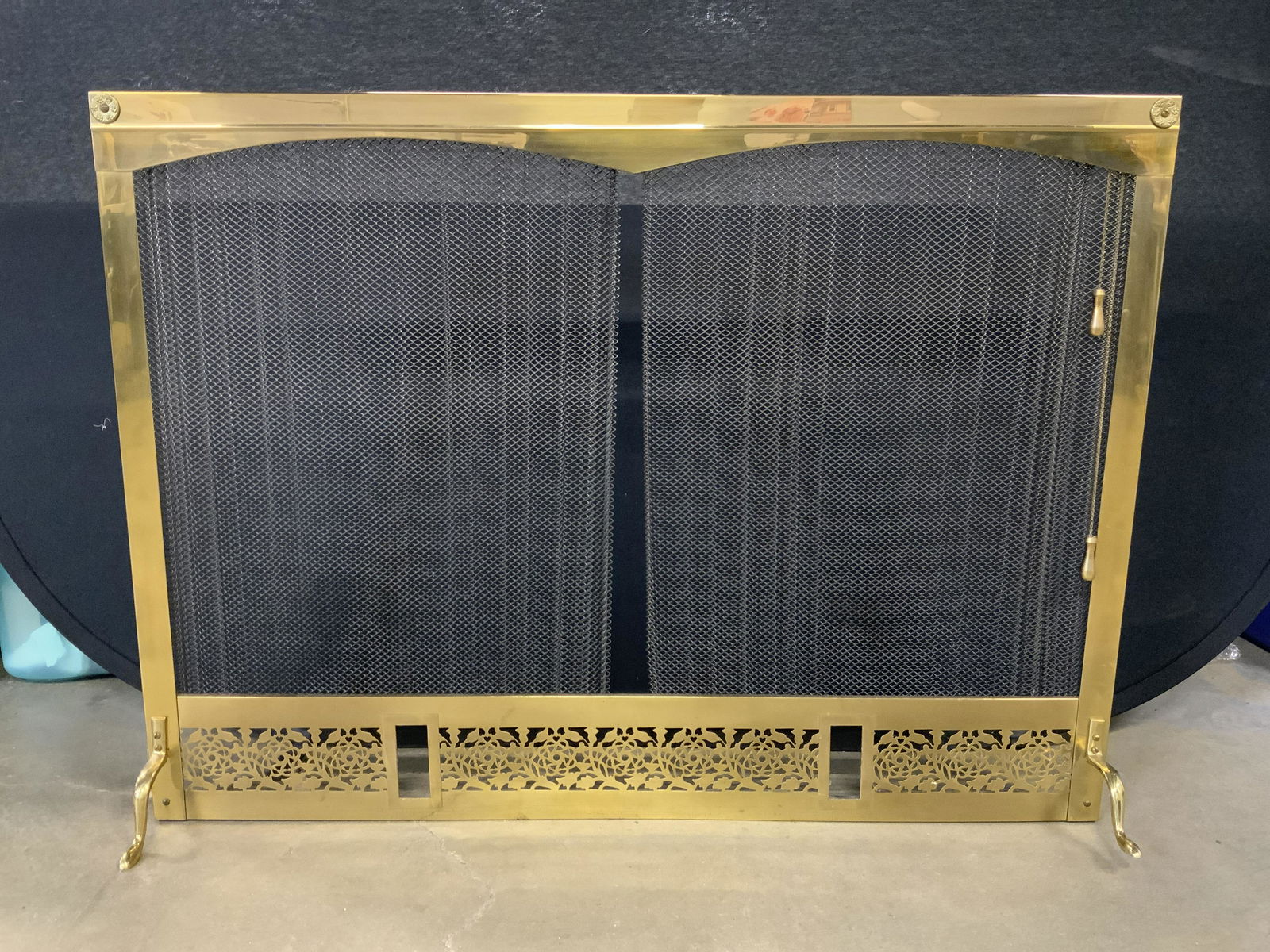 Regency Style Metal Fireplace Screen (1 of 8)
