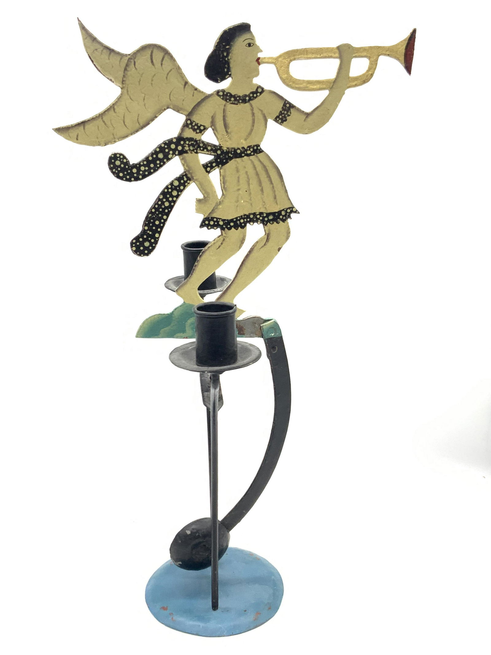 VNTG Painted Iron Angle Balance Toy Candle Holder (1 of 9)