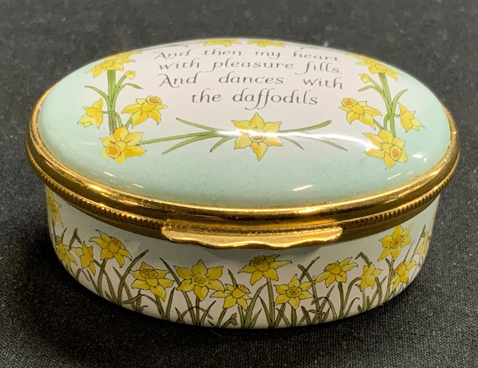 HALCYON DAYS William Wordsworth Enamel Pill Box (1 of 7)