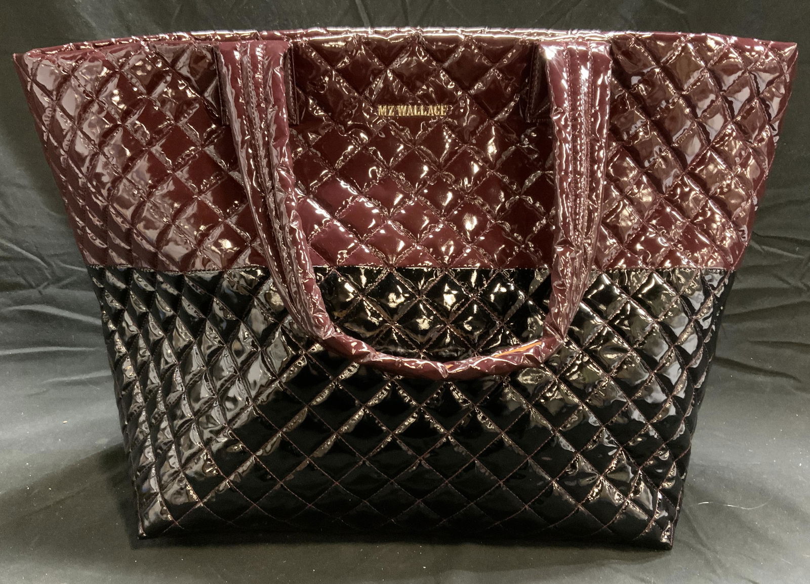 MZ WALLACE Black/Plum Quilted Oversized Tote (1 of 9)
