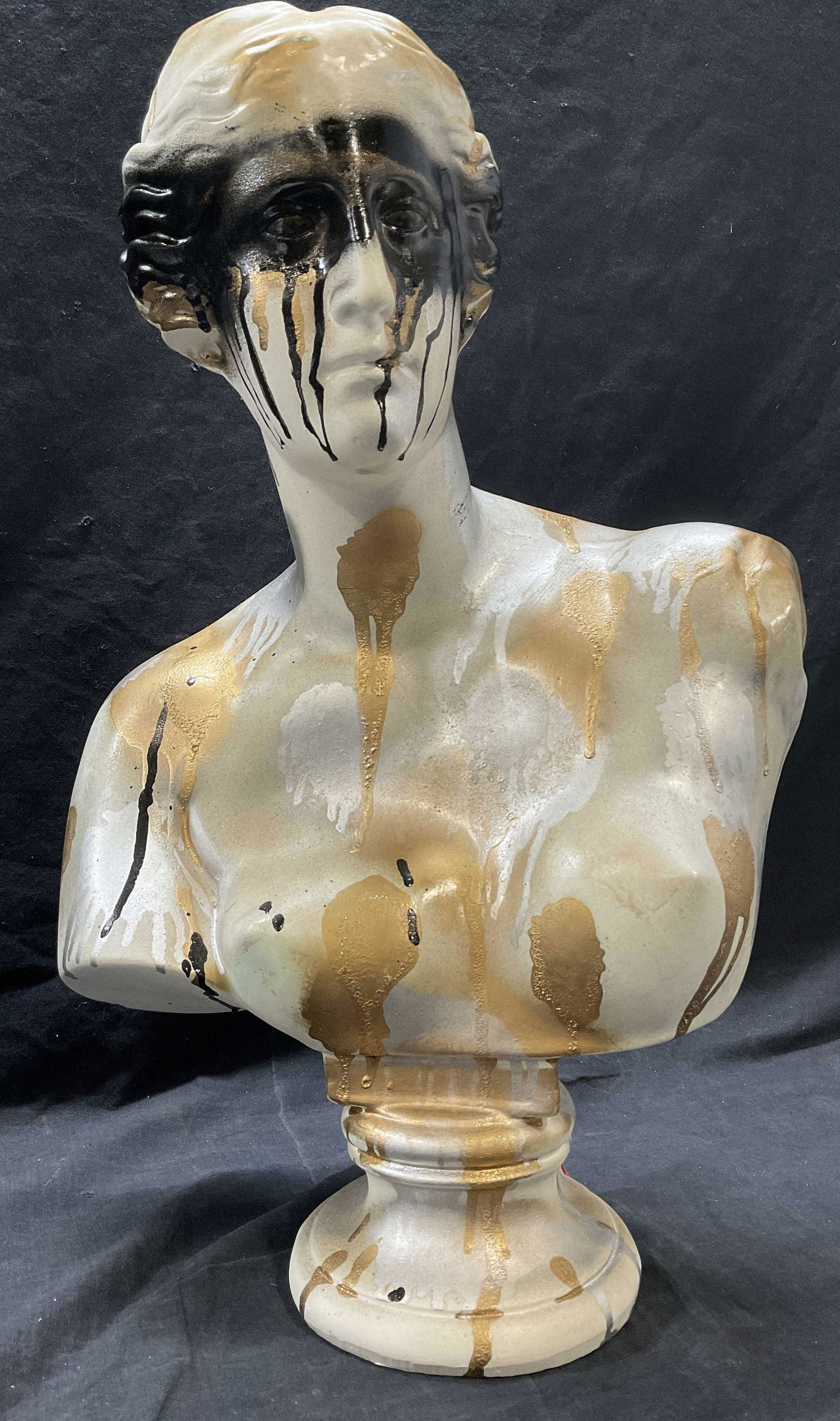 Cast Neoclassical Spray Painted Bust Pop Art 19in (1 of 12)