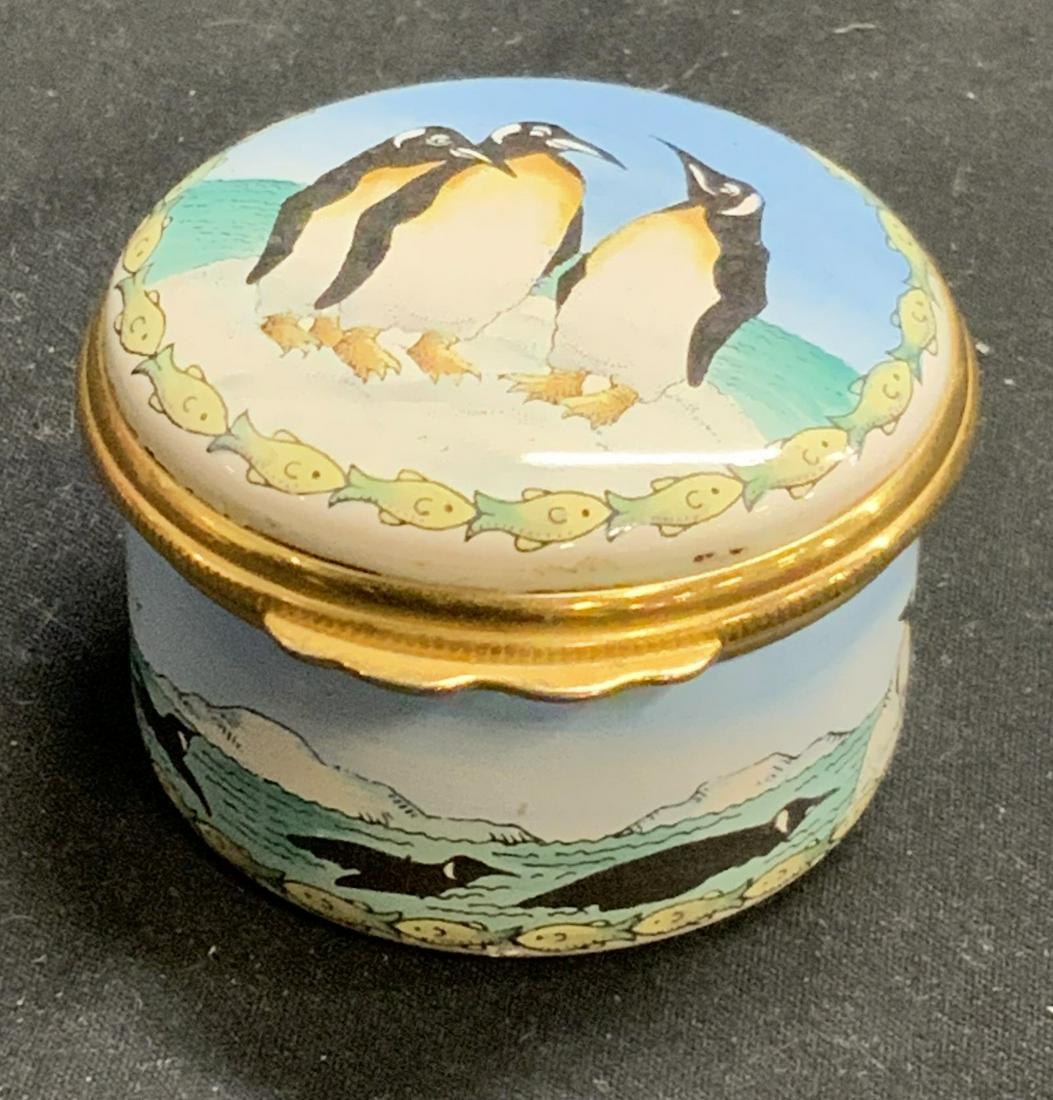 HALCYON DAYS England Enameled Penguin Pill Box (1 of 7)