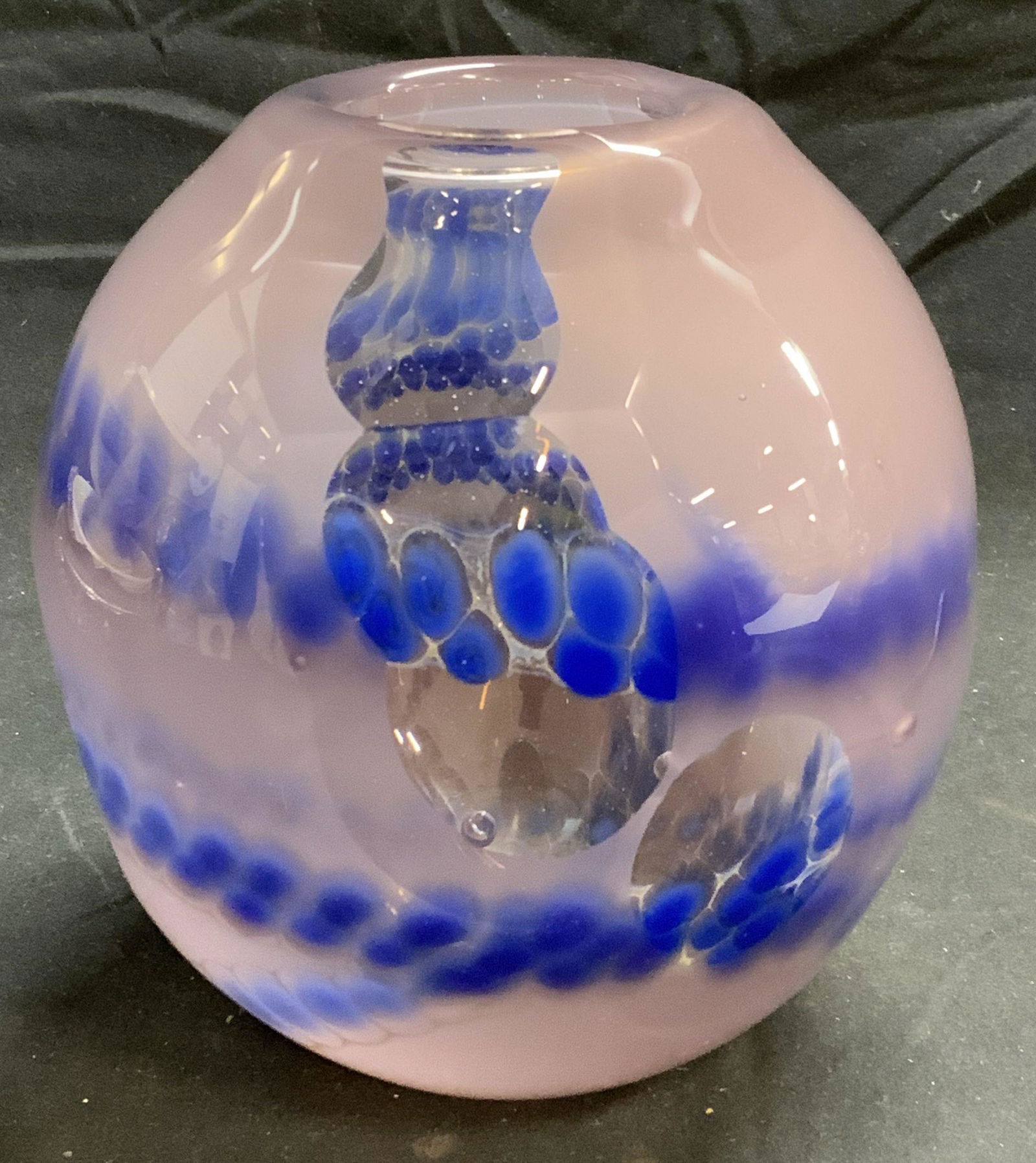 Signed DAVE LEPPLA Art Glass Vase (1 of 7)
