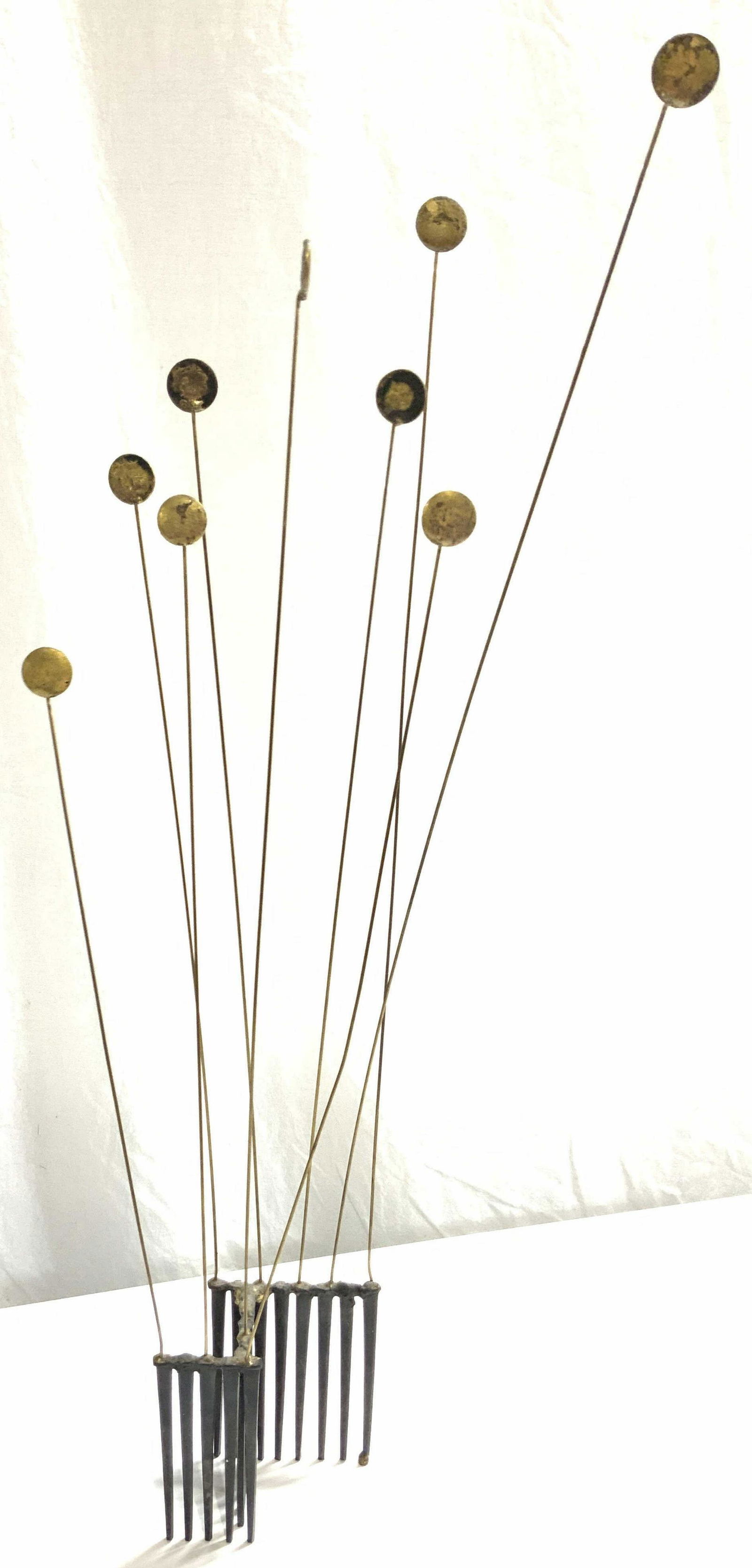 Mid Century Welded Iron & Brass Tabletop Sculpture (1 of 9)