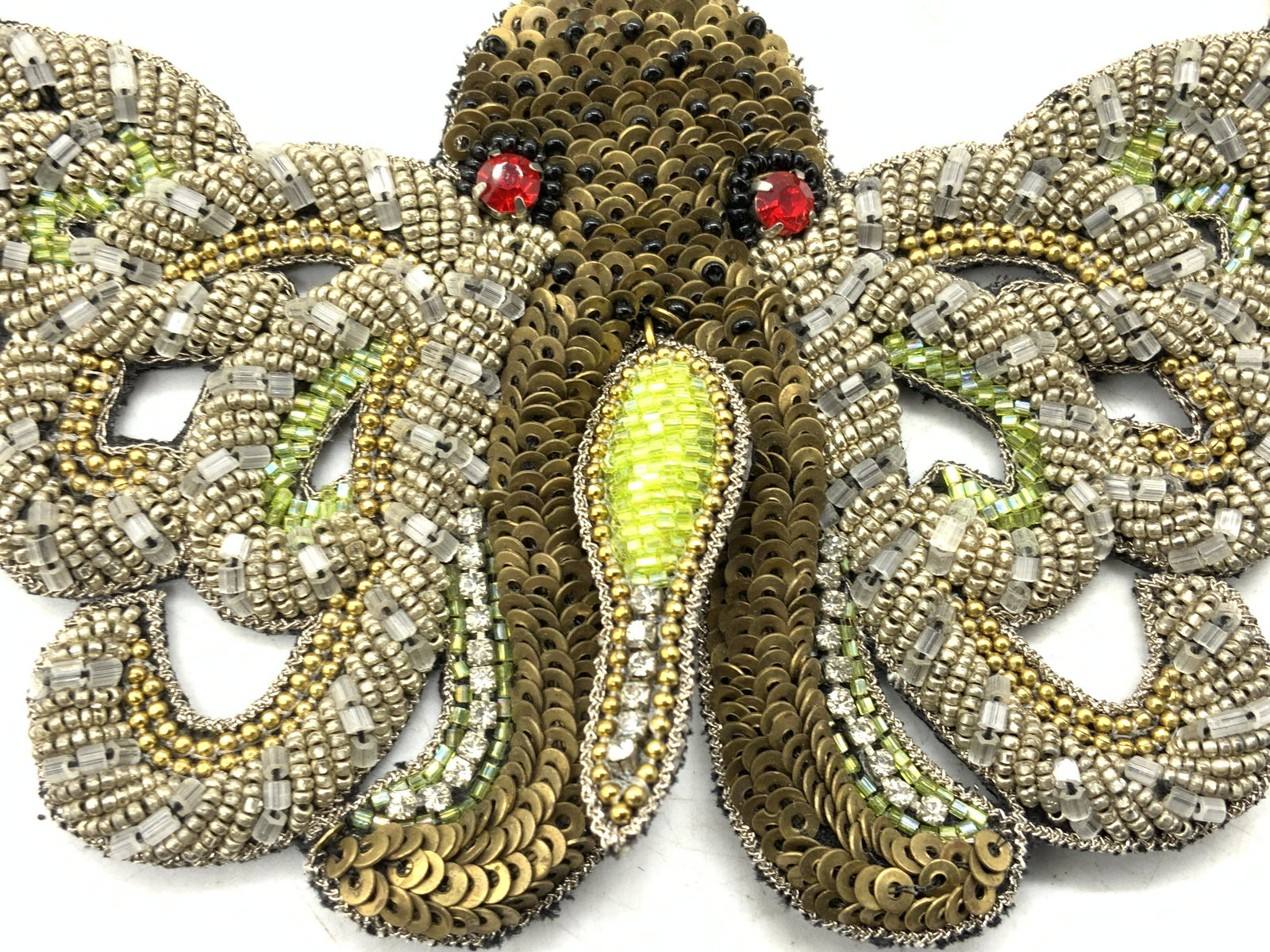 Vintage Hand Sewn & Beaded Statement Necklace (1 of 7)