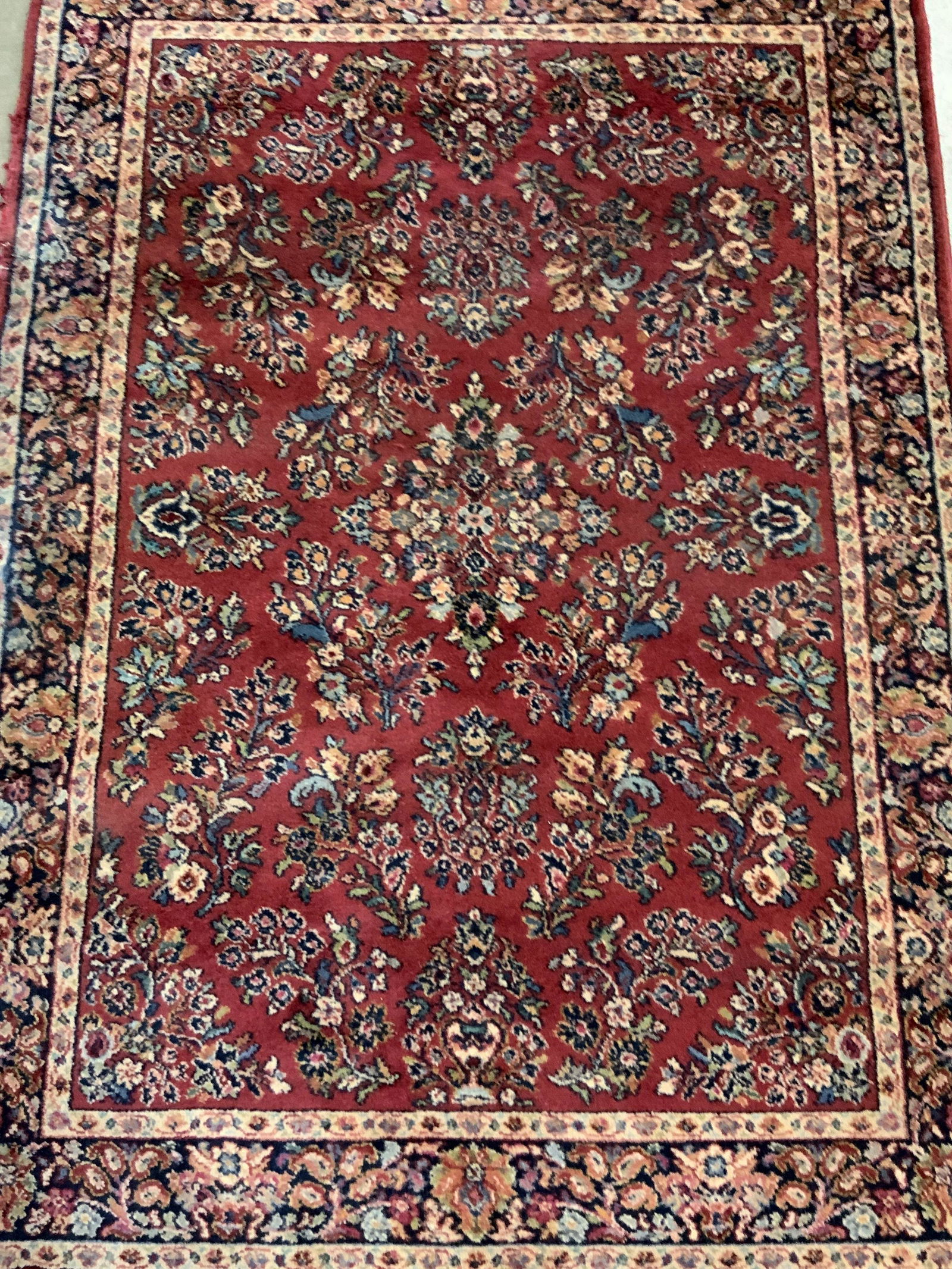 KARASTAN Wool Loomed Floral Fringe Rug (1 of 8)