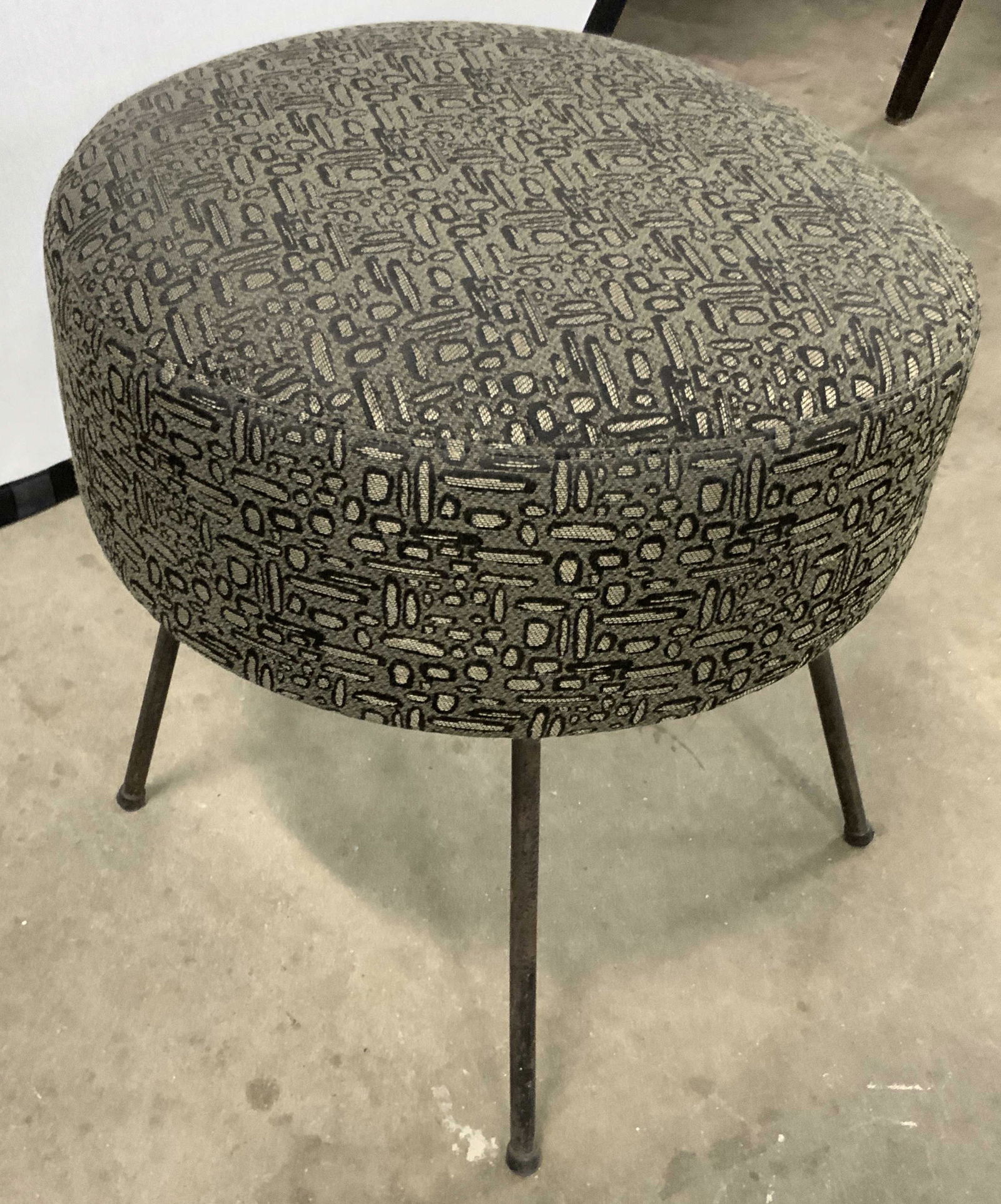 Vintage Mid Century Modern Upholstered Stool (1 of 11)