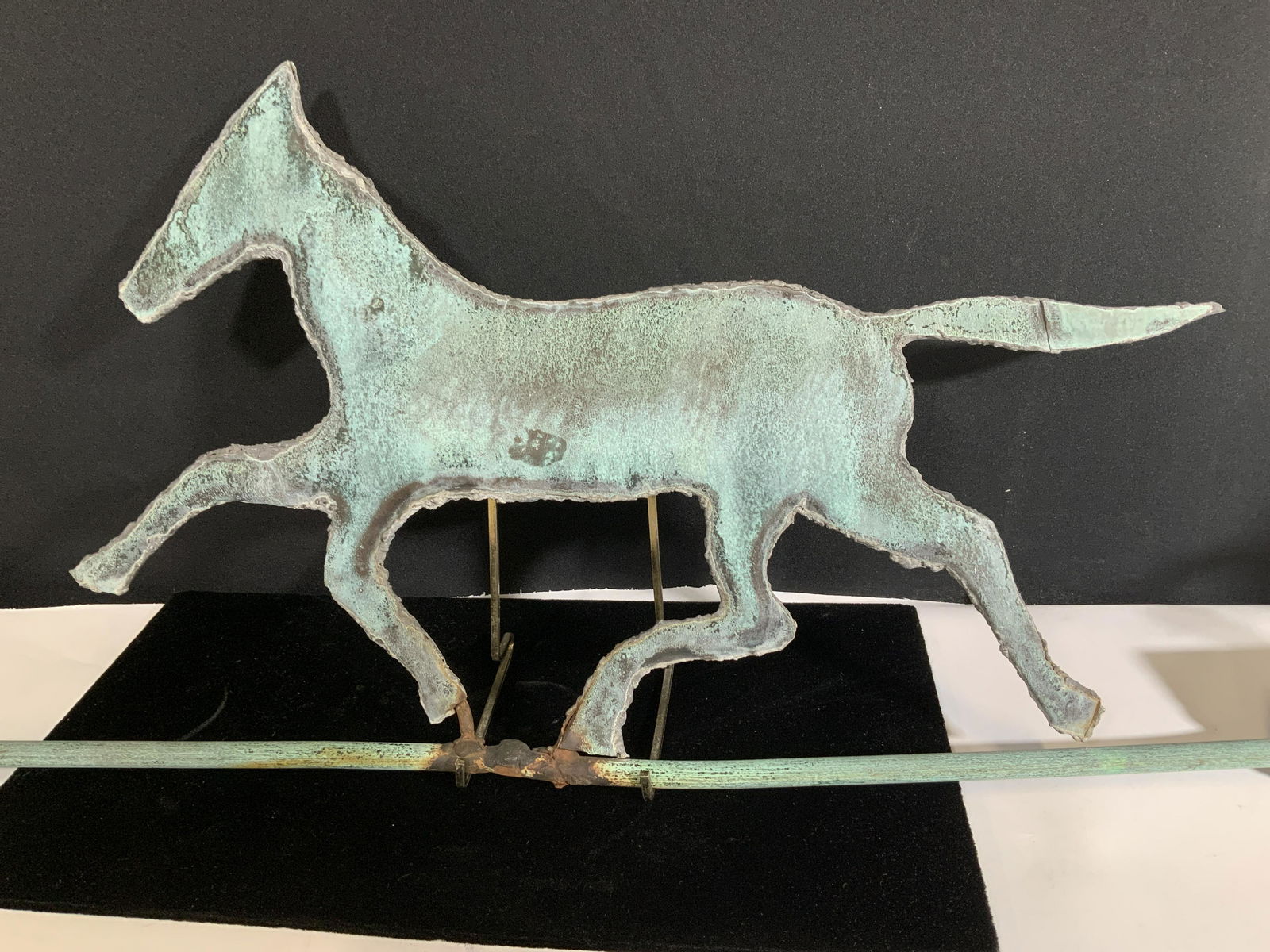 ANTIQUE COPPER HORSE WEATHERVANE, 27.5 in (1 of 10)