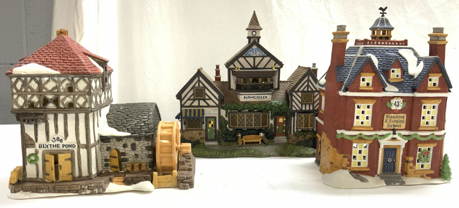 DEPT 56 Lot 3 Hand Painted Porcelain Houses (1 of 10)