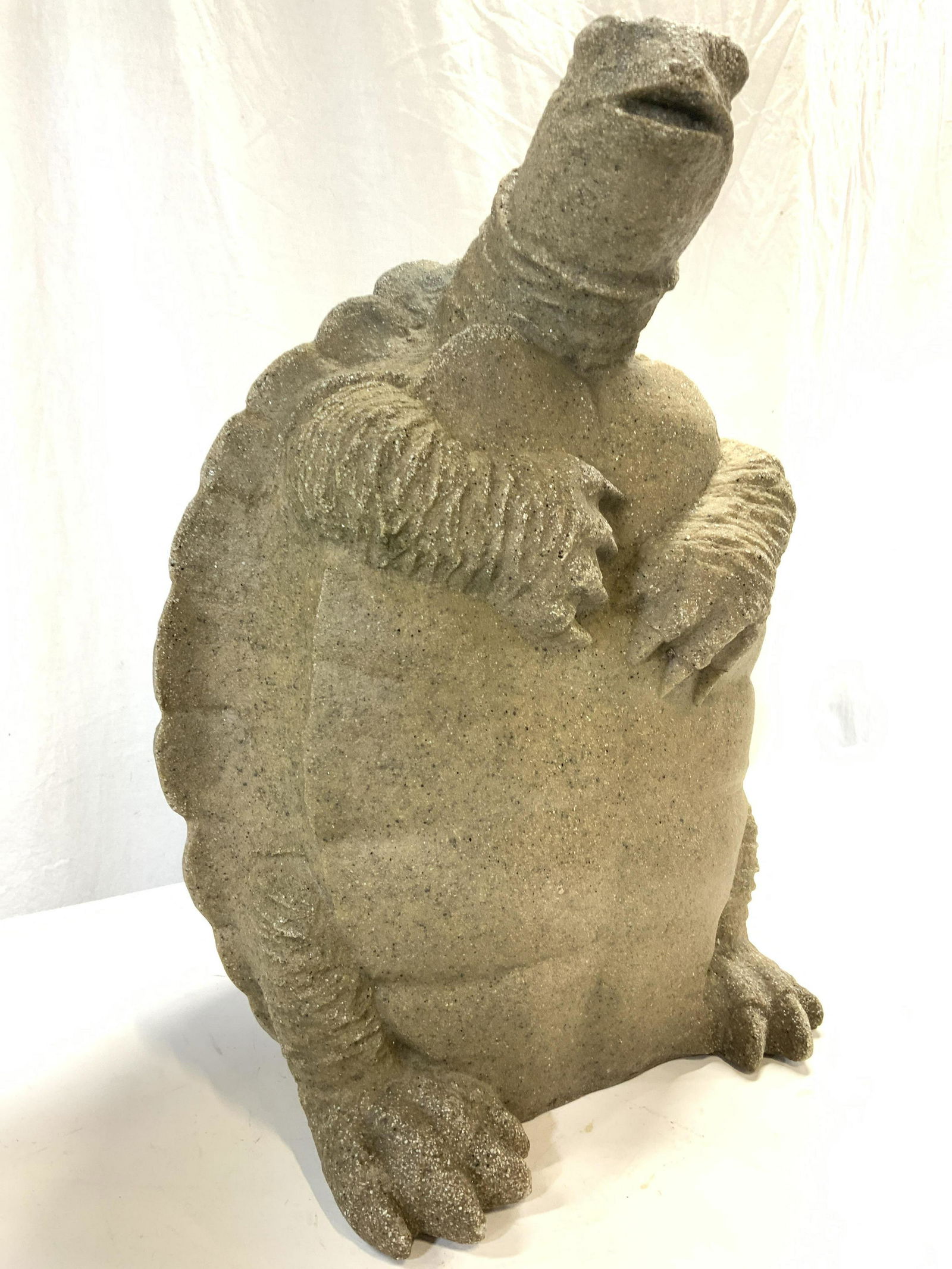 Cement Textured Turtle Garden Sculpture 20inH (1 of 8)