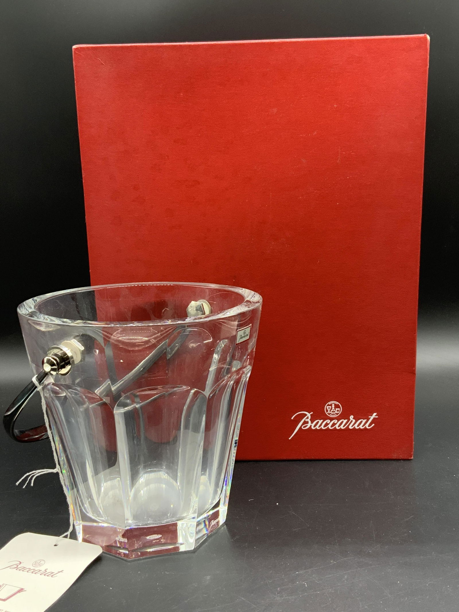 BACCARAT THICK WALLED CRYSTAL ICE BUCKET, Box (1 of 7)