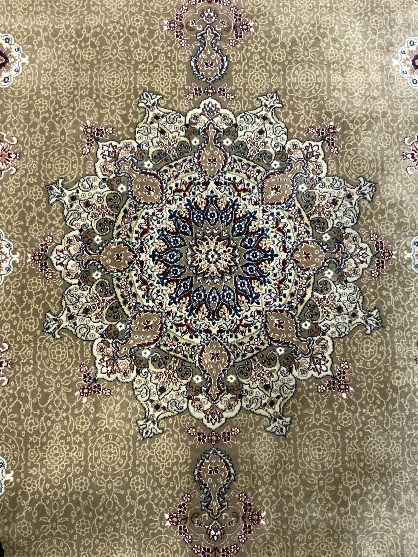 Oriental Floral Motif Wool Area Rug (1 of 8)