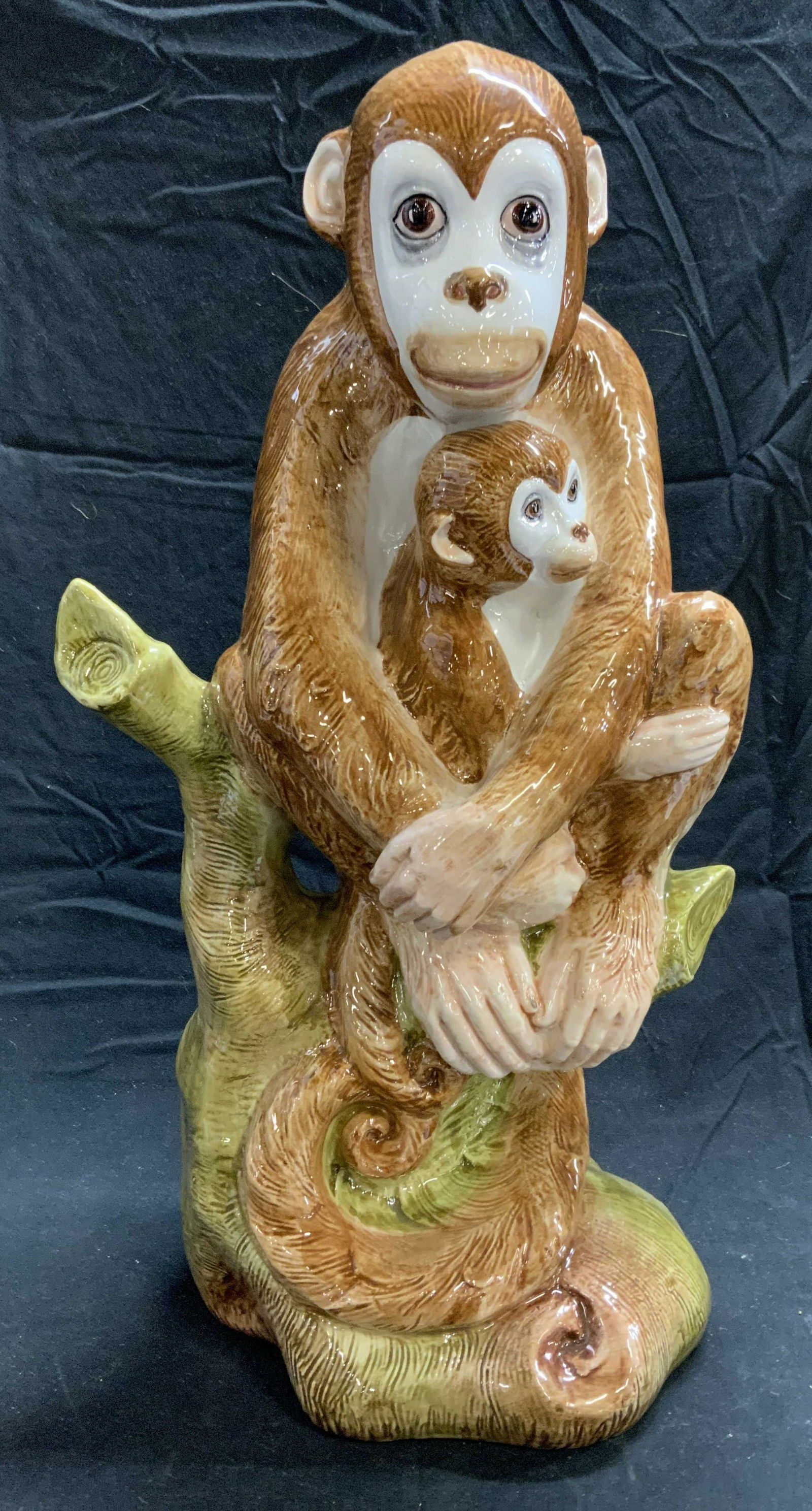 XL Monkey & Baby Ceramic Figural, Italy 18inH (1 of 8)