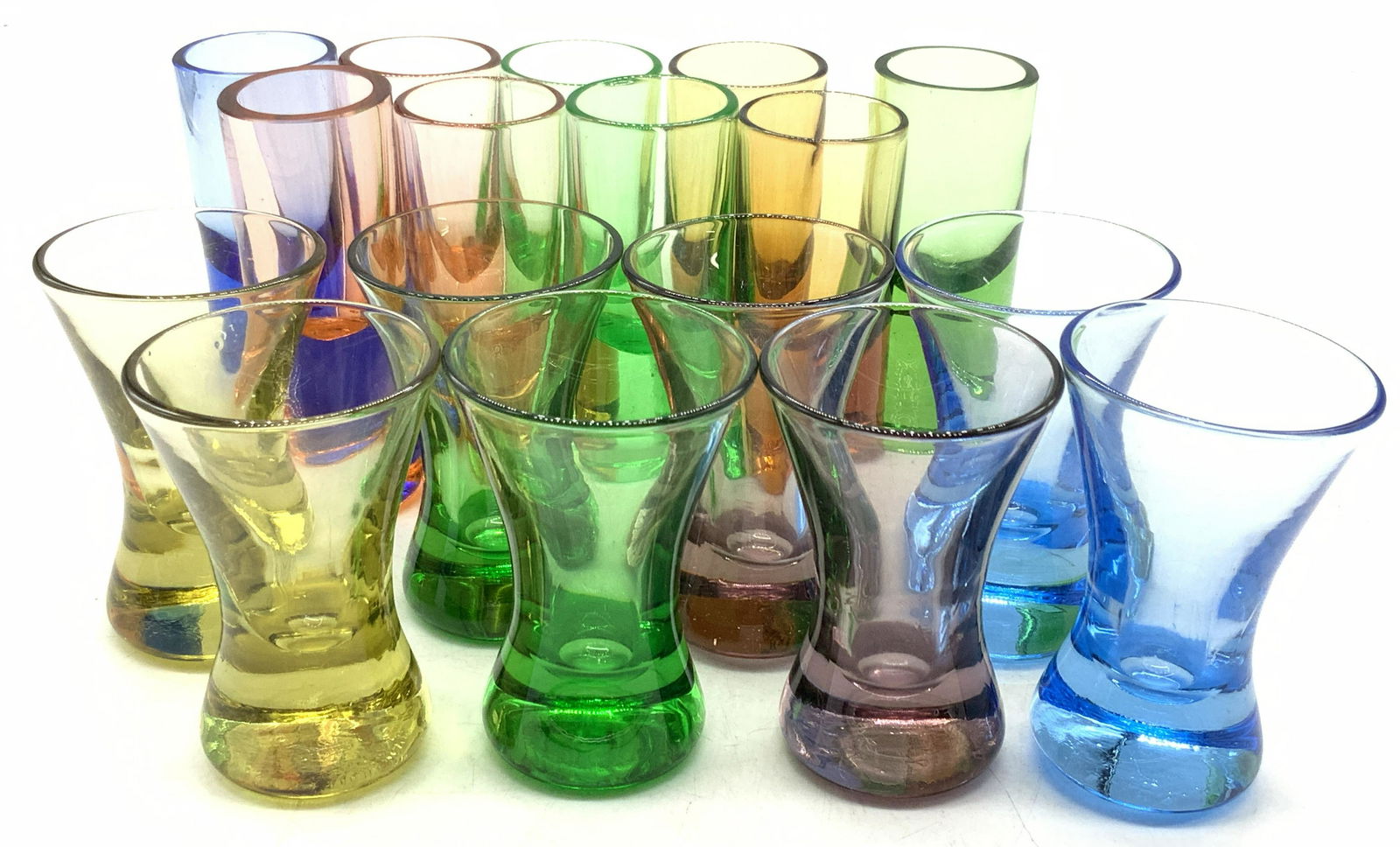 17 Colored Art Glass Shot Glasses (1 of 10)
