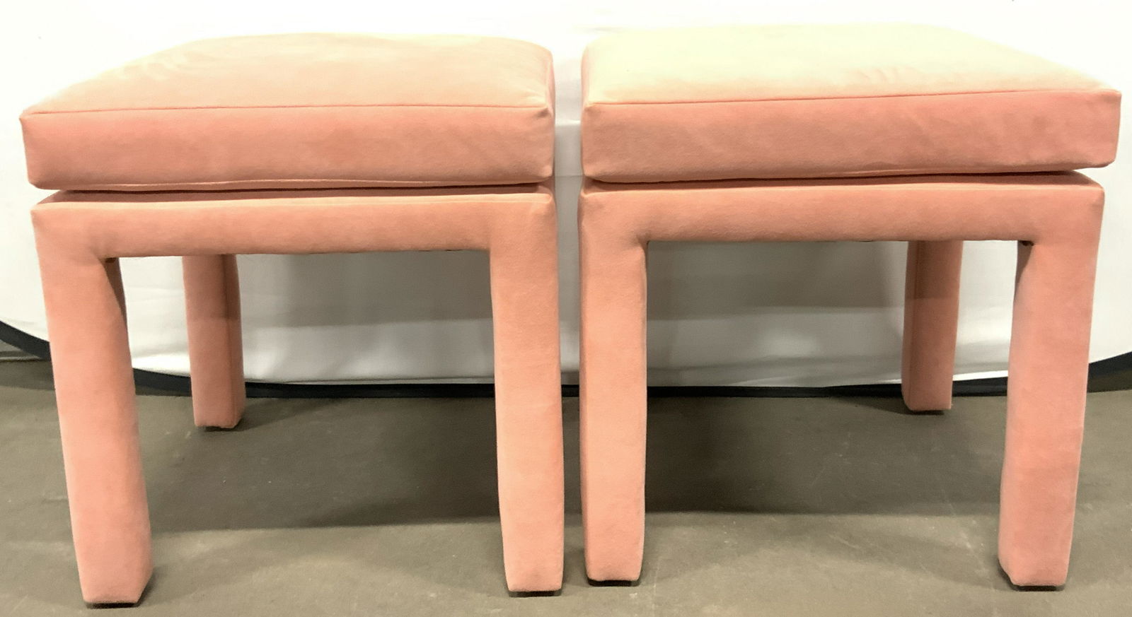 Pair Vintage Upholstered Pink Side Chairs (1 of 8)