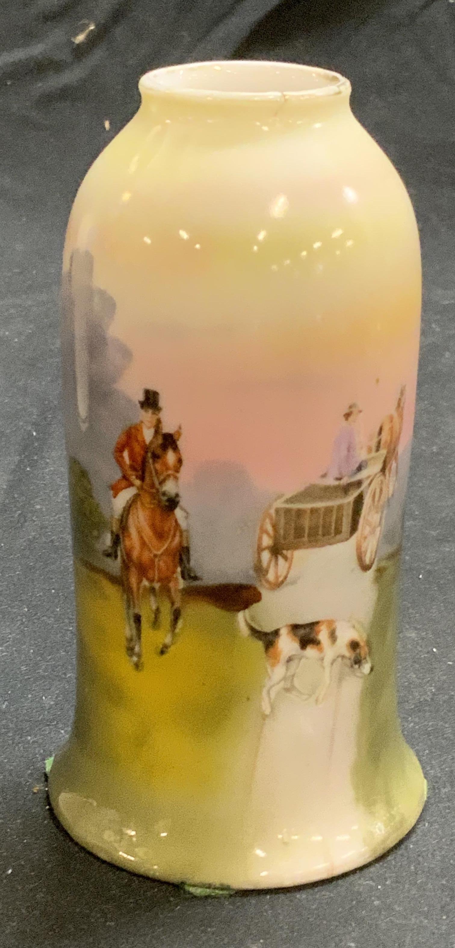 ROYAL BAYREUTH Fox Hunt Porcelain Bud Vase (1 of 6)