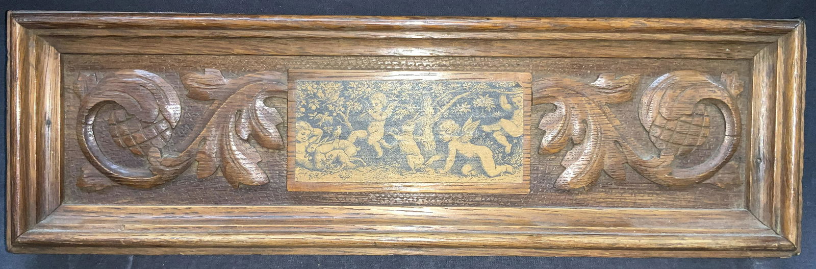Rabbits And Cherubs Wooden Wall Engraving (1 of 12)