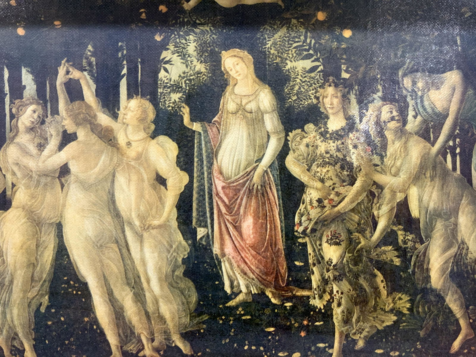 Framed Botticellis Primavera Lithograph On Board (1 of 8)
