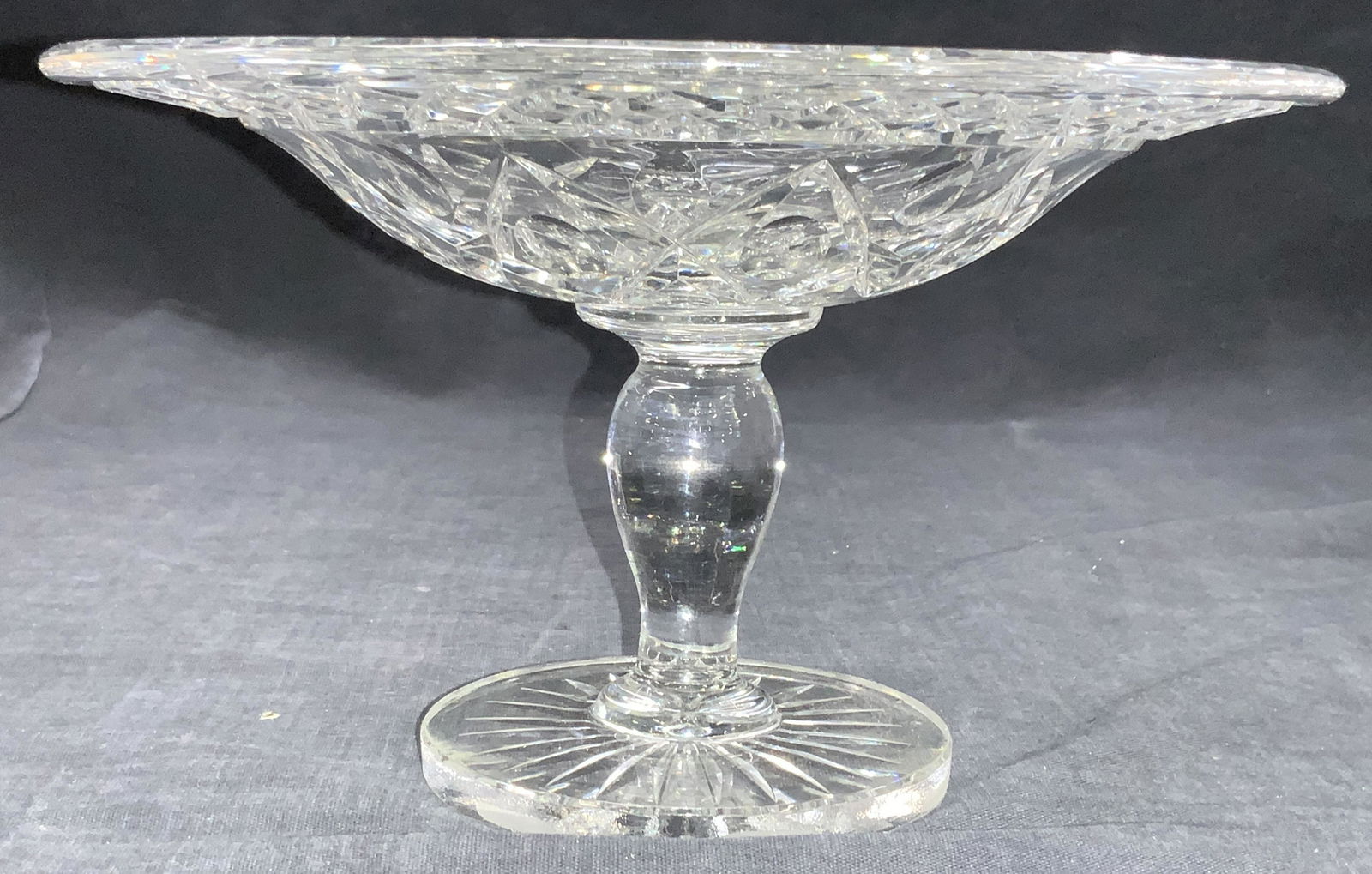 Cut Glass Footed Taza Display Dish (1 of 7)