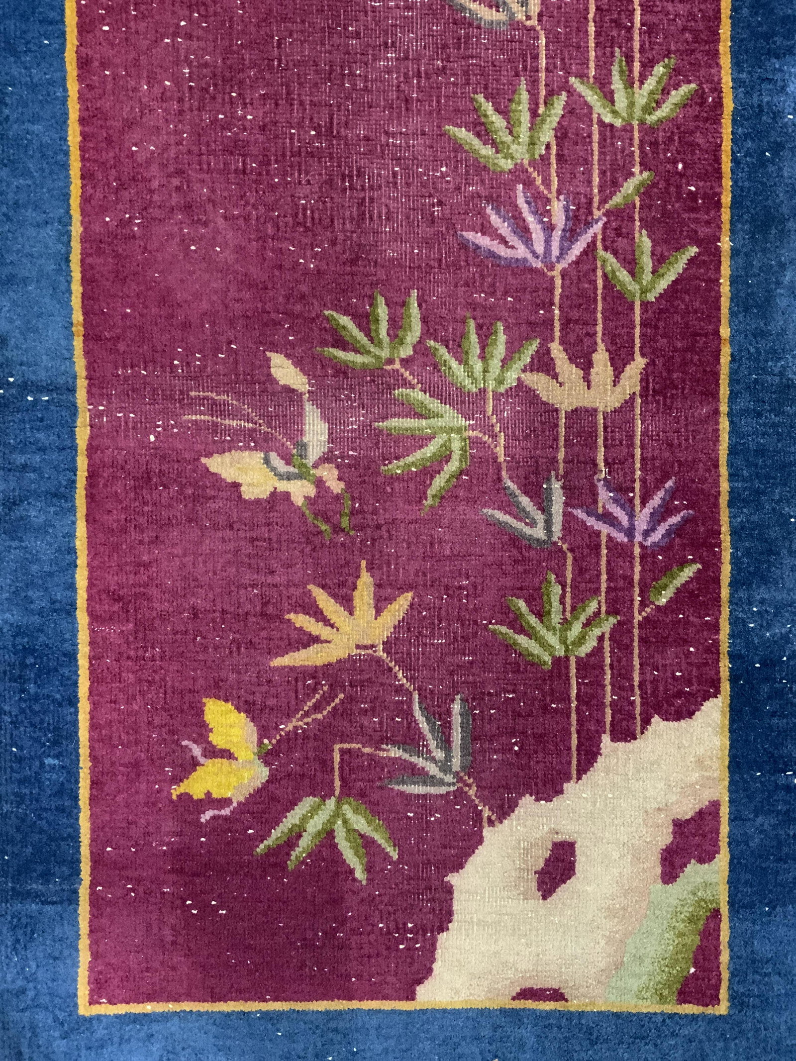 Vintage Handmade Chinese Art Deco Wool Rug (1 of 8)
