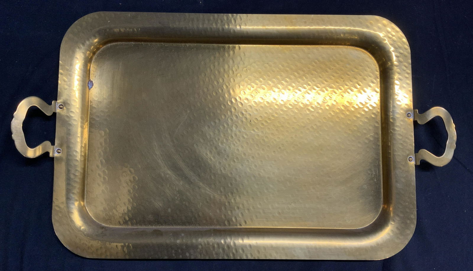 Hammered Brass Tabletop Tray (1 of 7)