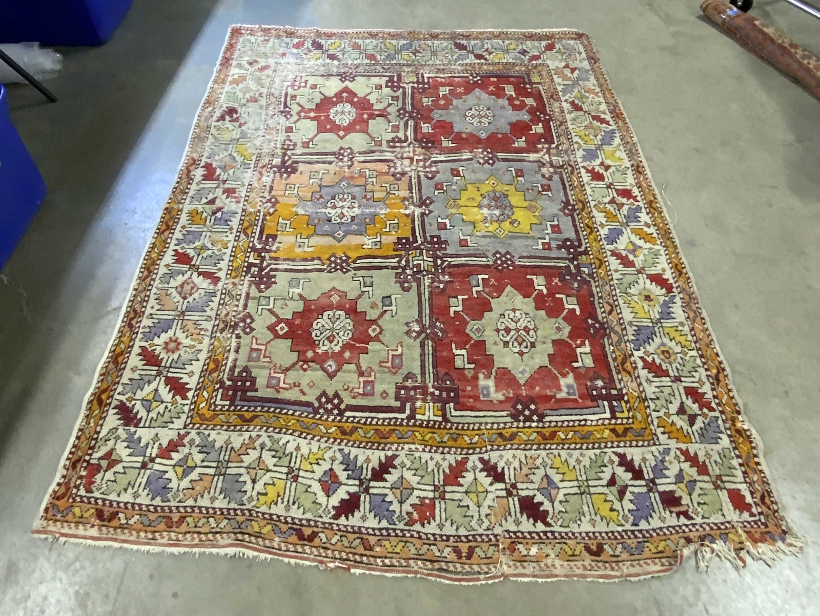 Vintage Geometric Patterned Turkish Rug (1 of 13)