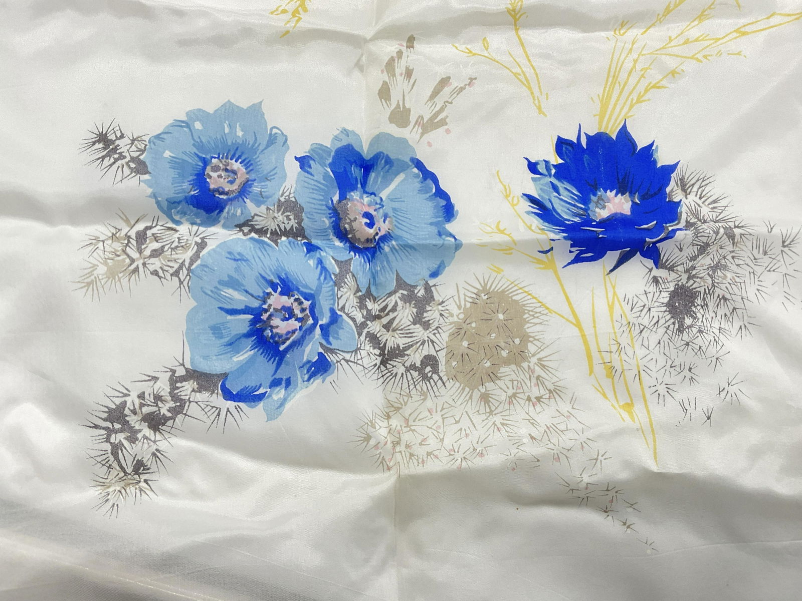 Hand Rolled Floral Rayon Scarf, Japan (1 of 6)