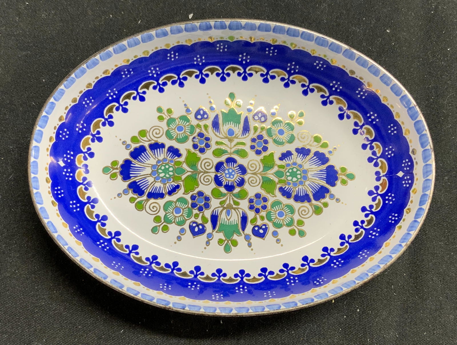 STEINBOCK Enameled Floral Trinket Dish (1 of 7)
