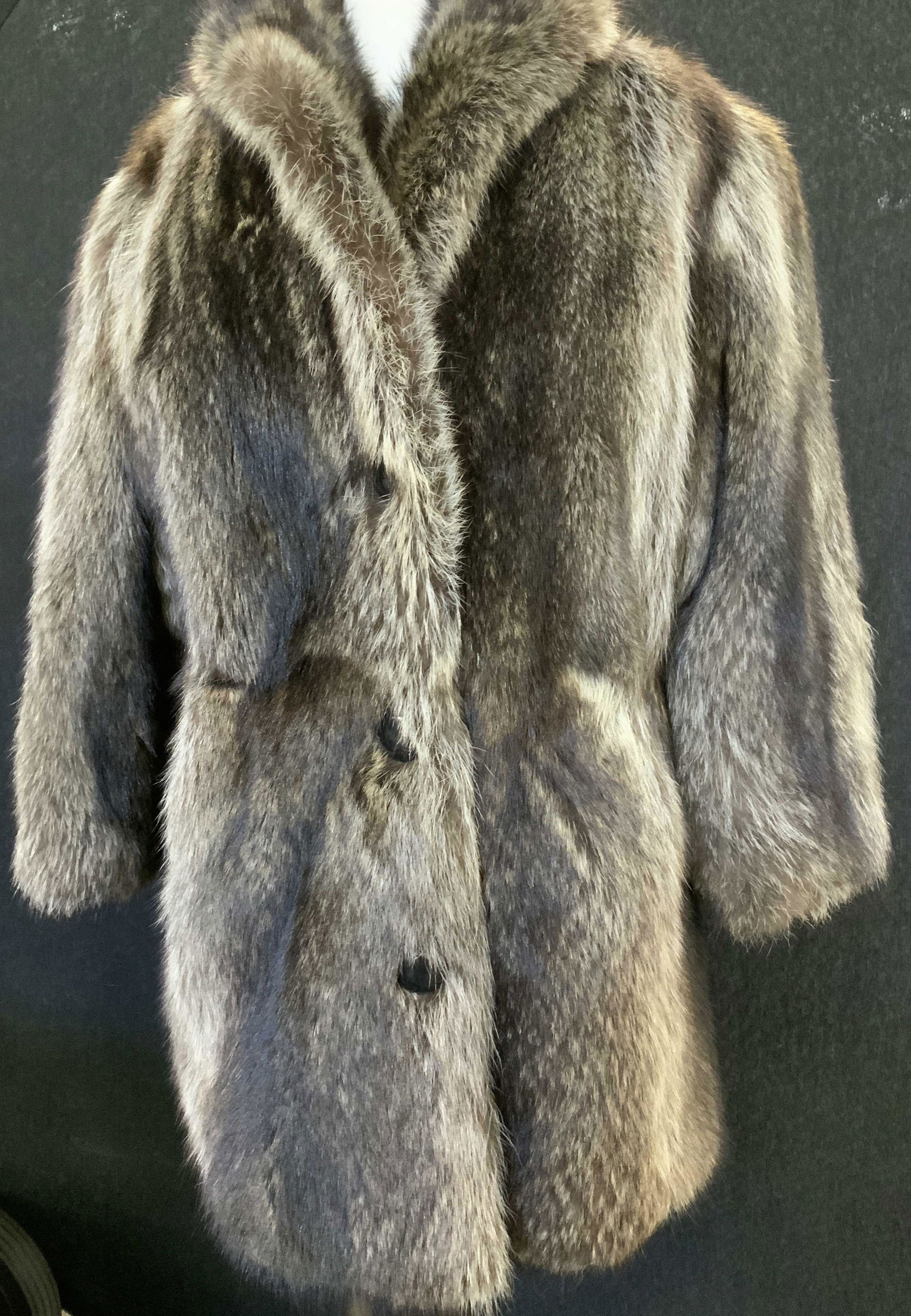 Vintage Custom Made Raccoon Fur Coat W Belt (1 of 14)