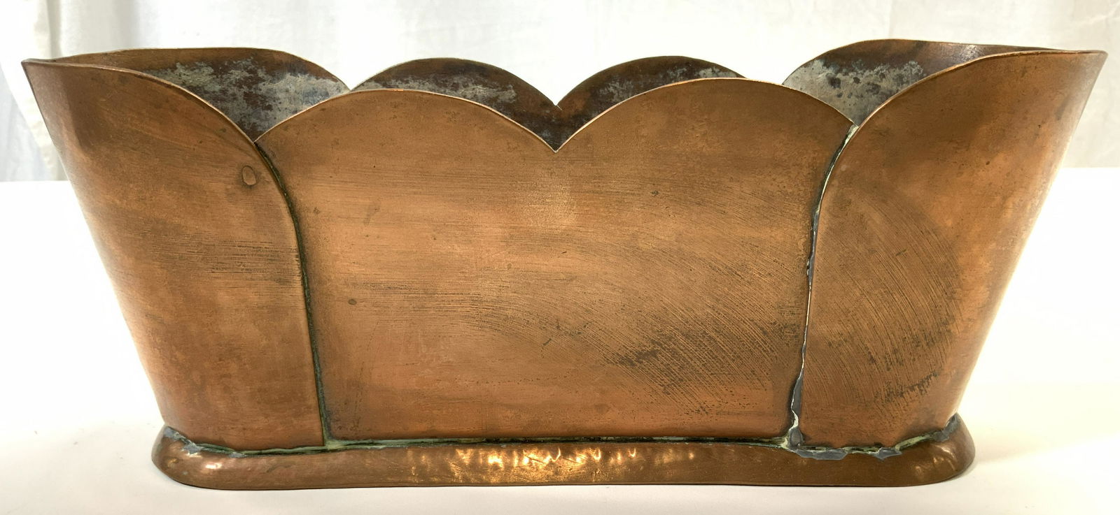 Vintage Copper Planter W Brushed Texture (1 of 7)