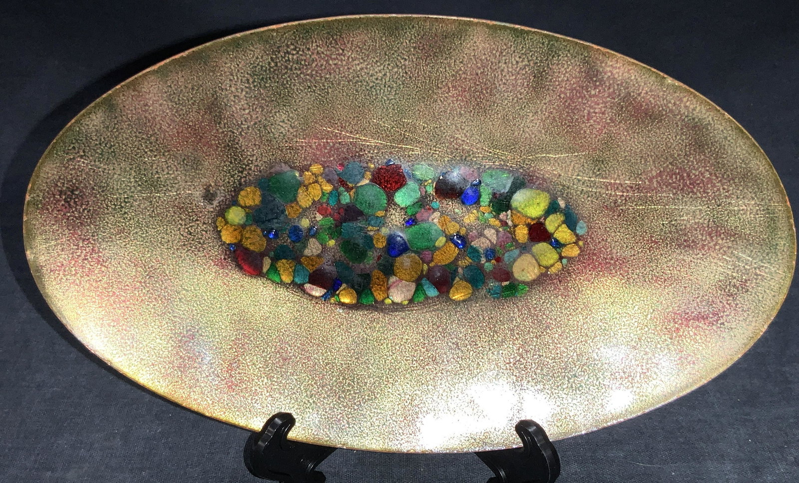 Vintage Oval Shaped Enamel Trinket Dish (1 of 7)