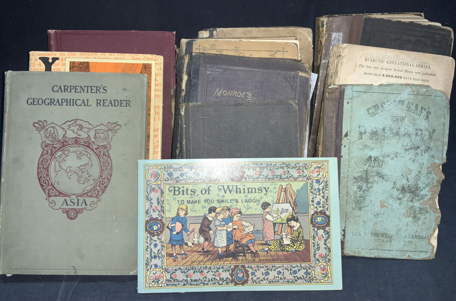 Set 11 Antique & Vintage Grammar & Geography Books (1 of 20)