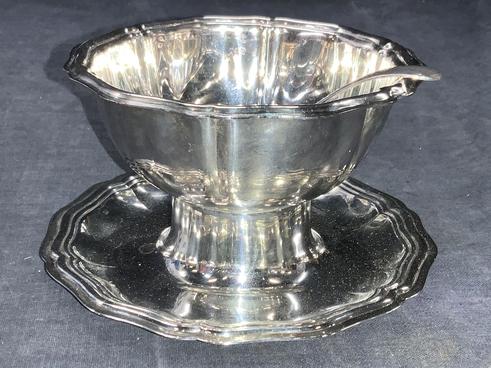 Hallmarked Silver Plate Serving Bowl, Italy (1 of 8)