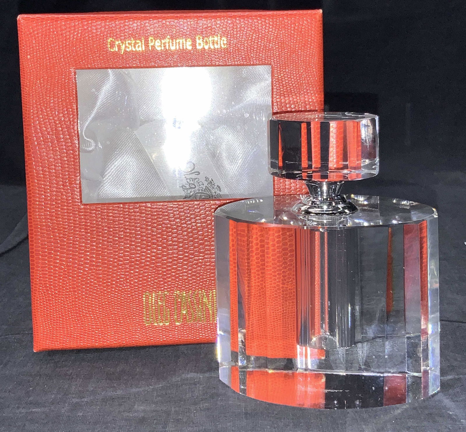 OLEG CASSINI Crystal Perfume Bottle NIB (1 of 10)