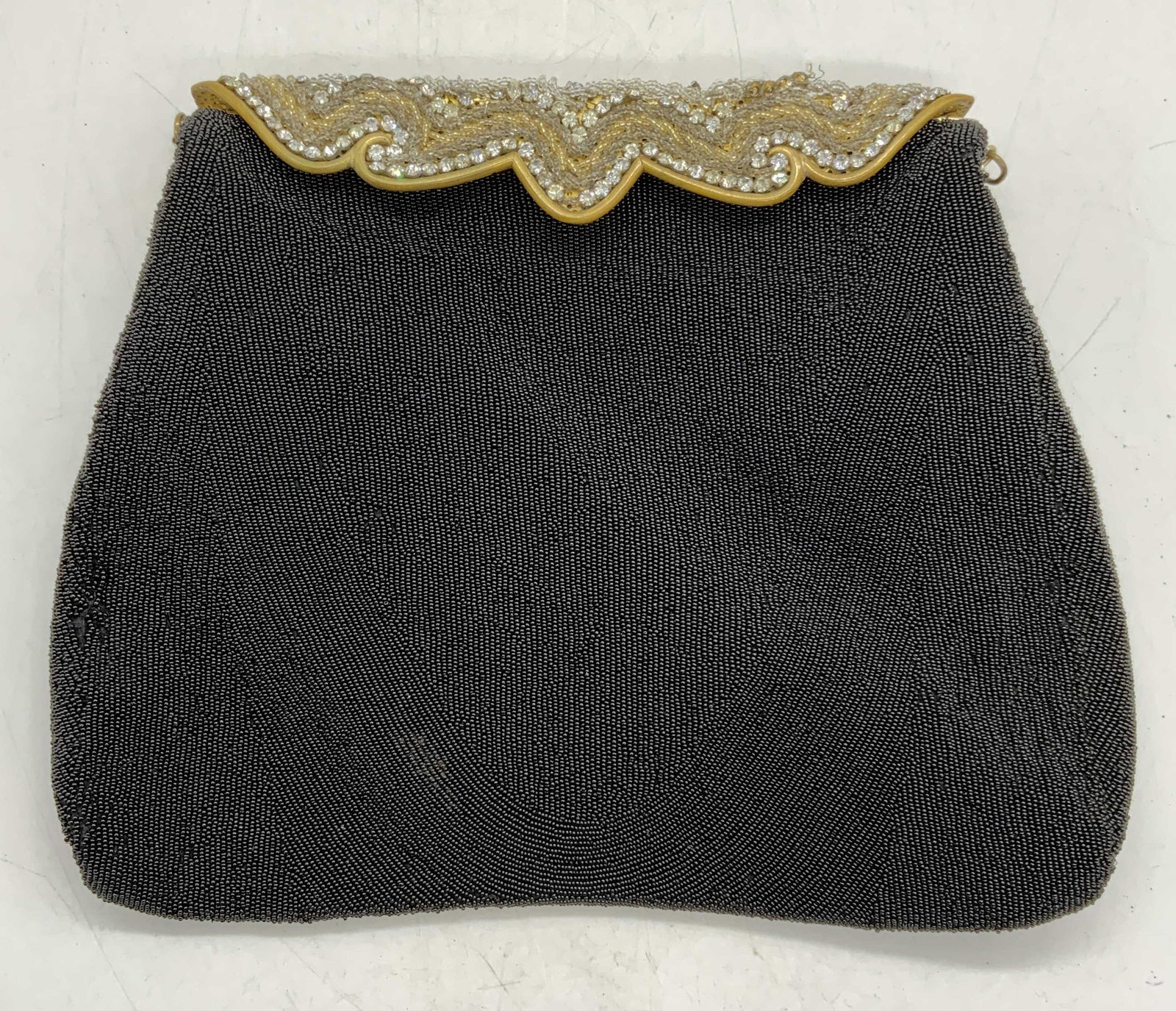 CHUNN Black Beaded Evening Purse, France (1 of 6)
