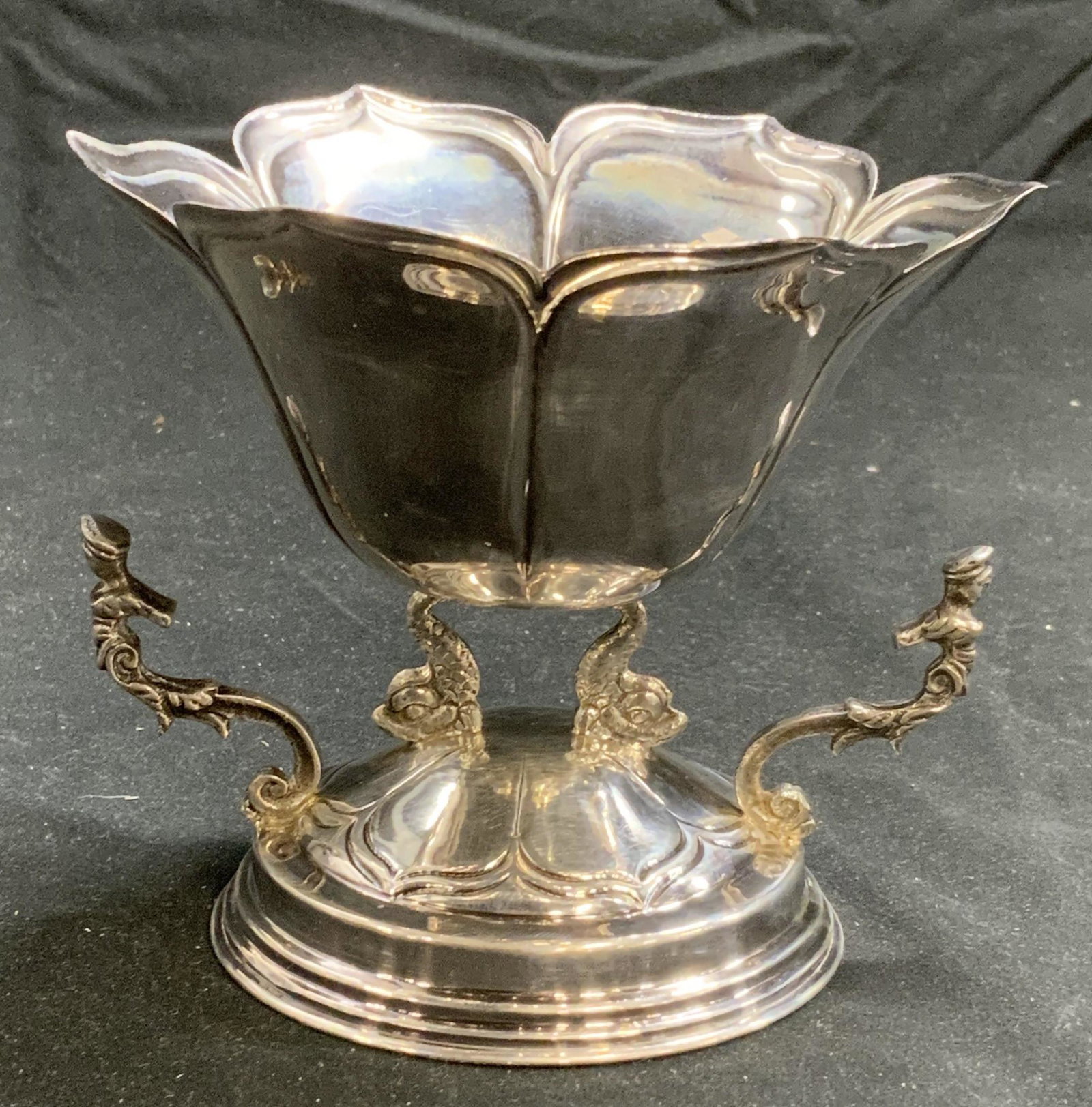 STERLING SILVER Footed Bowl (1 of 6)