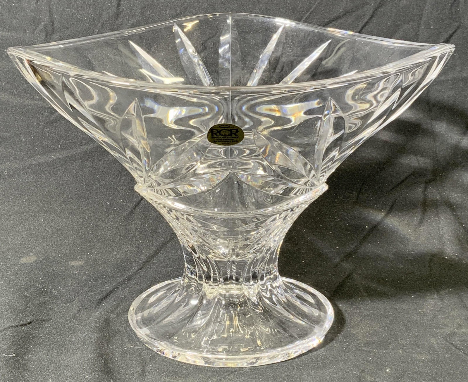 ROYAL CRYSTAL ROCK Crystal Footed Bowl (1 of 6)