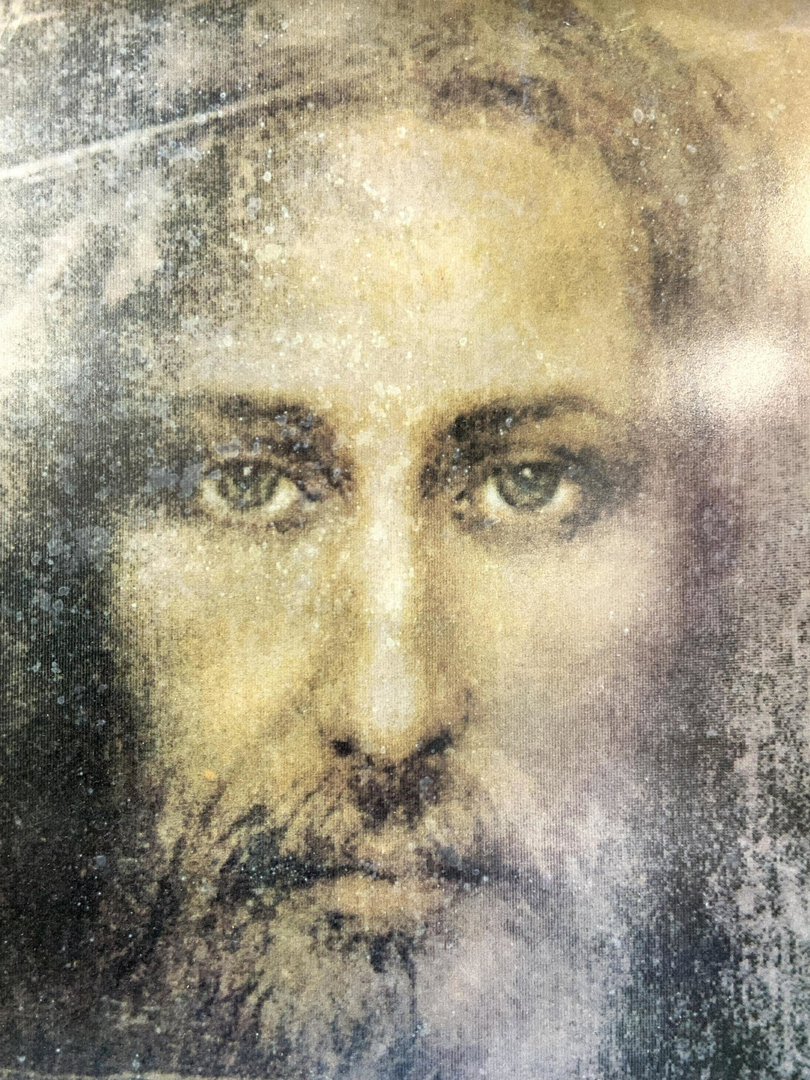 Framed Jesus Christ Face Offset Lithograph (1 of 8)