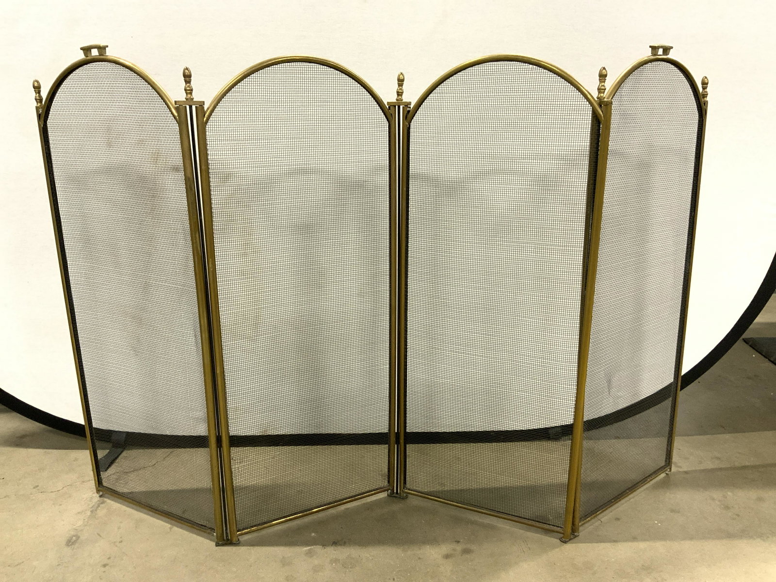 Vintage Brass Folding Fireplace Screen (1 of 7)