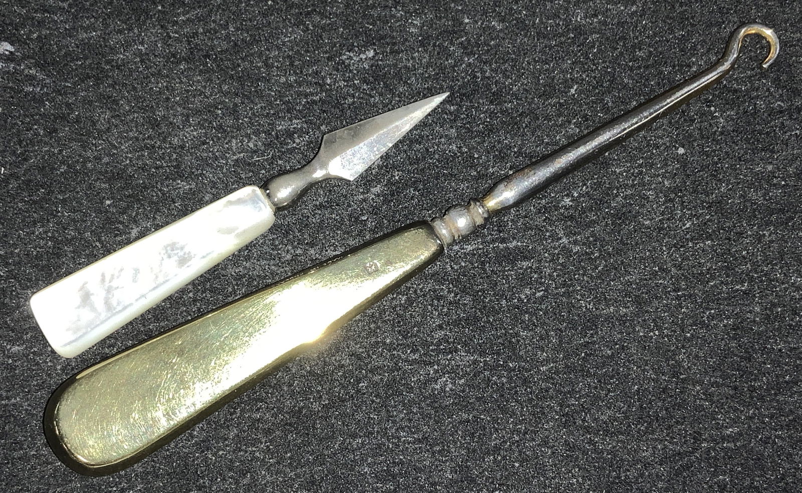 C Bros. Sterling Silver Button Hook, MOP Accessory (1 of 7)