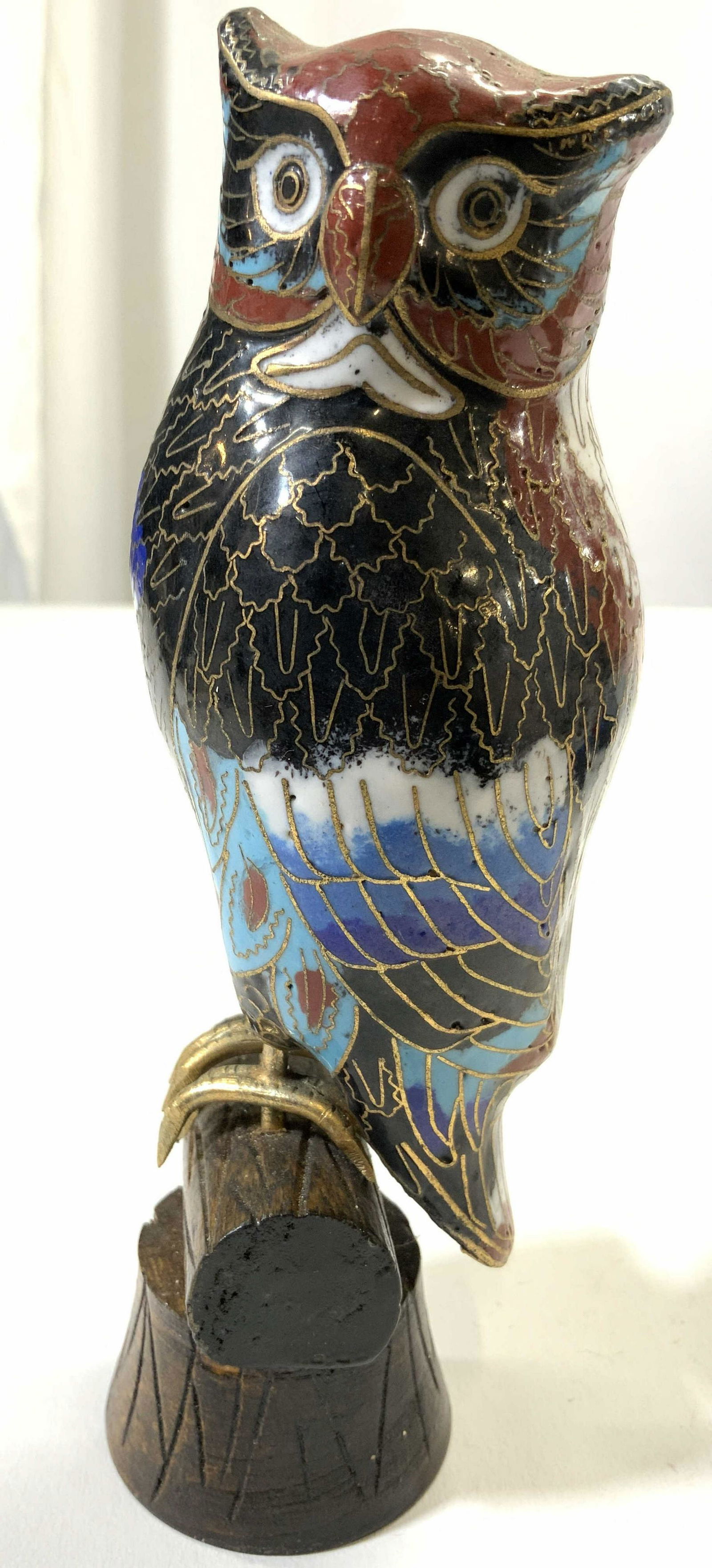 Vintage Asian Enameled Cloisonne Owl (1 of 7)