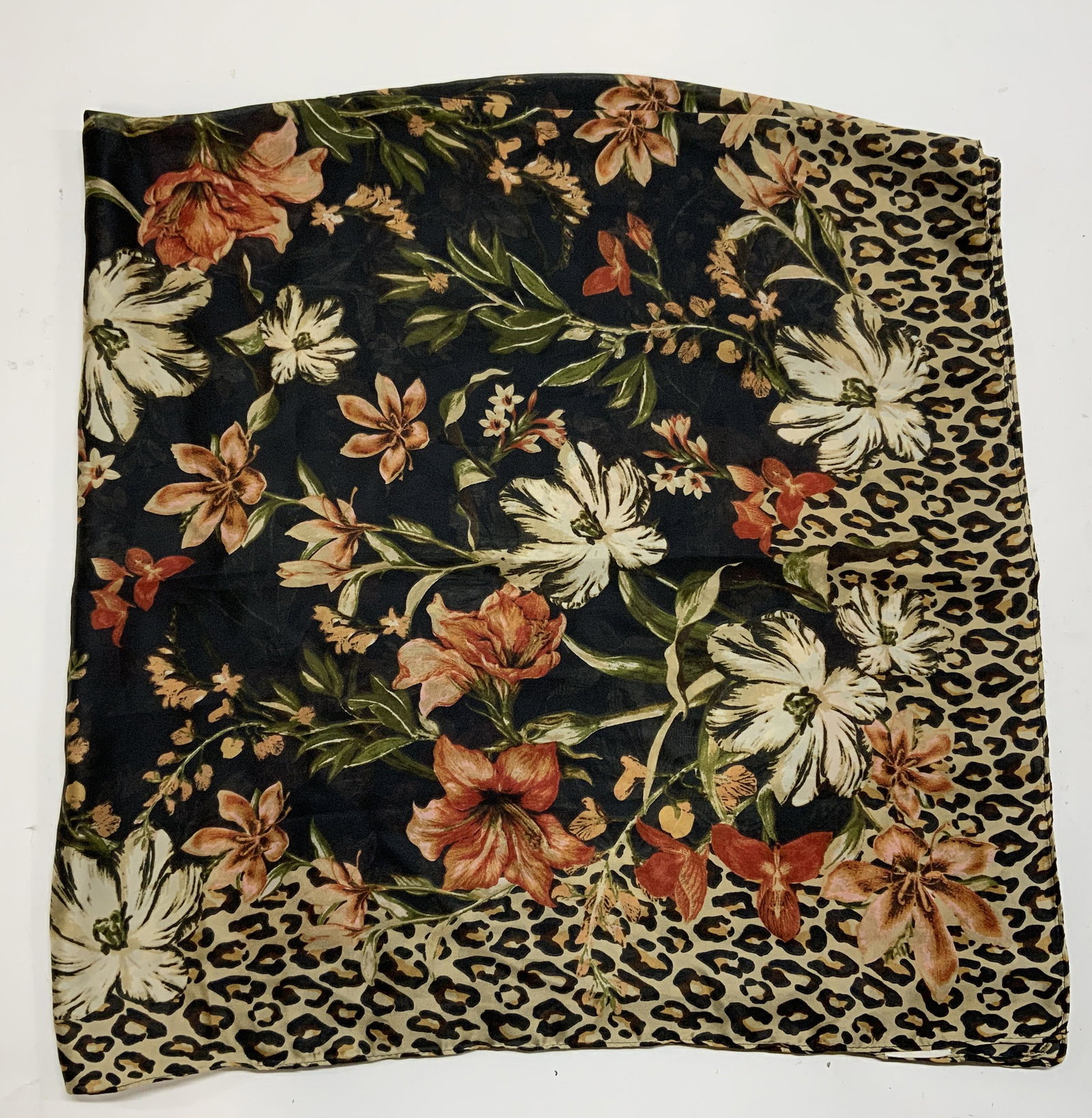 Leopard & Floral Print Fashion Scarf (1 of 6)