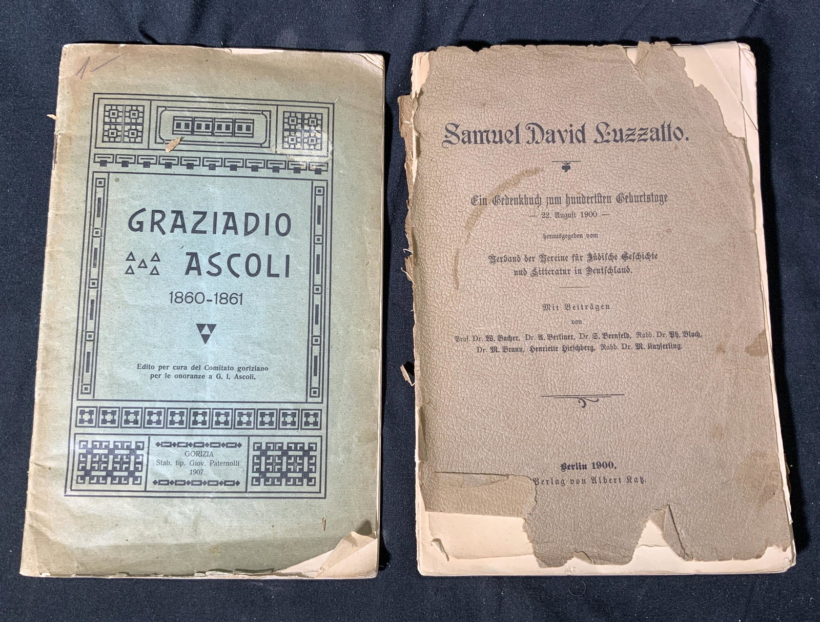 Lot 2 Antique Books, Samuel Luzzatto, More (1 of 8)